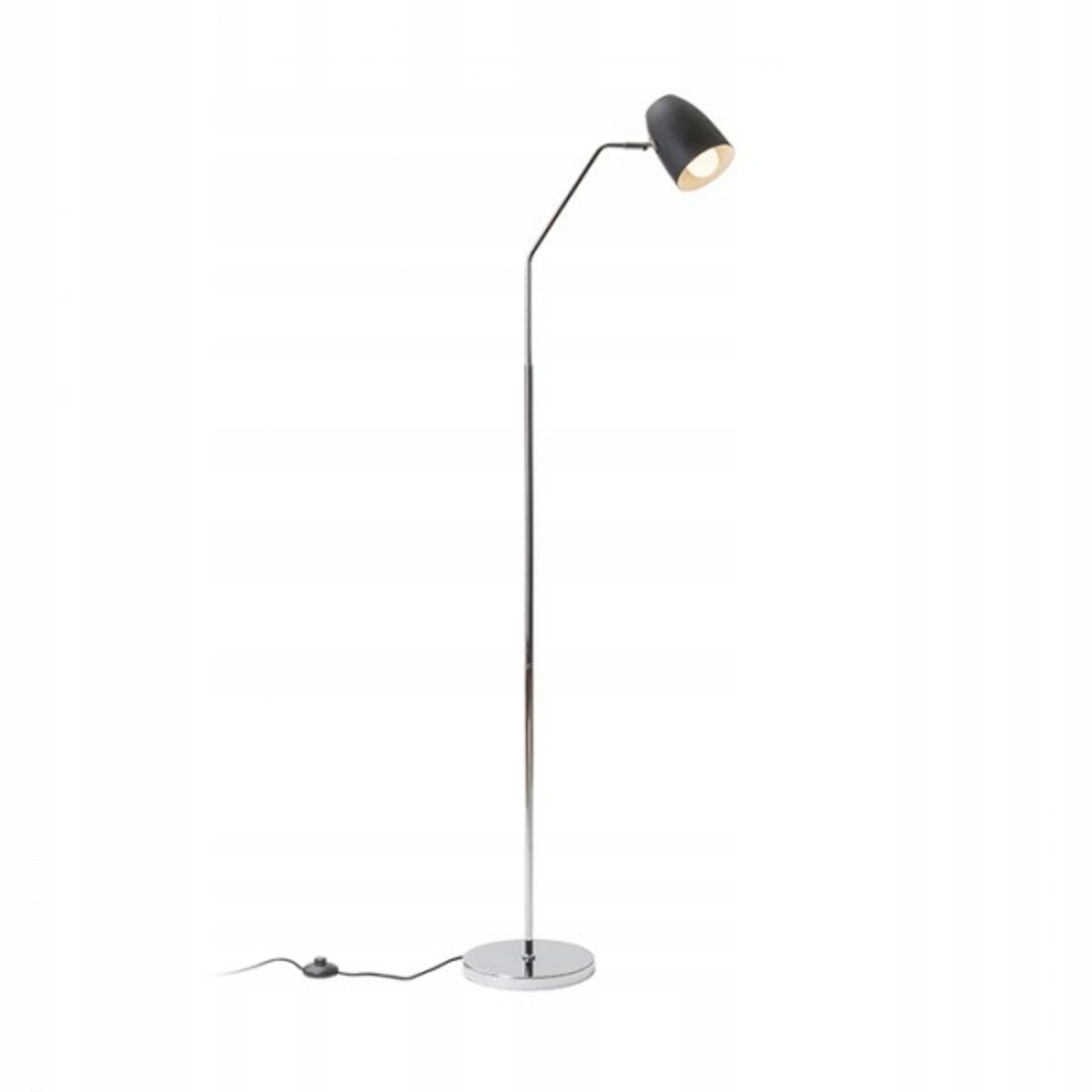 Stojanová lampa Rendl Pragma čierny chróm E27, výška 159 cm