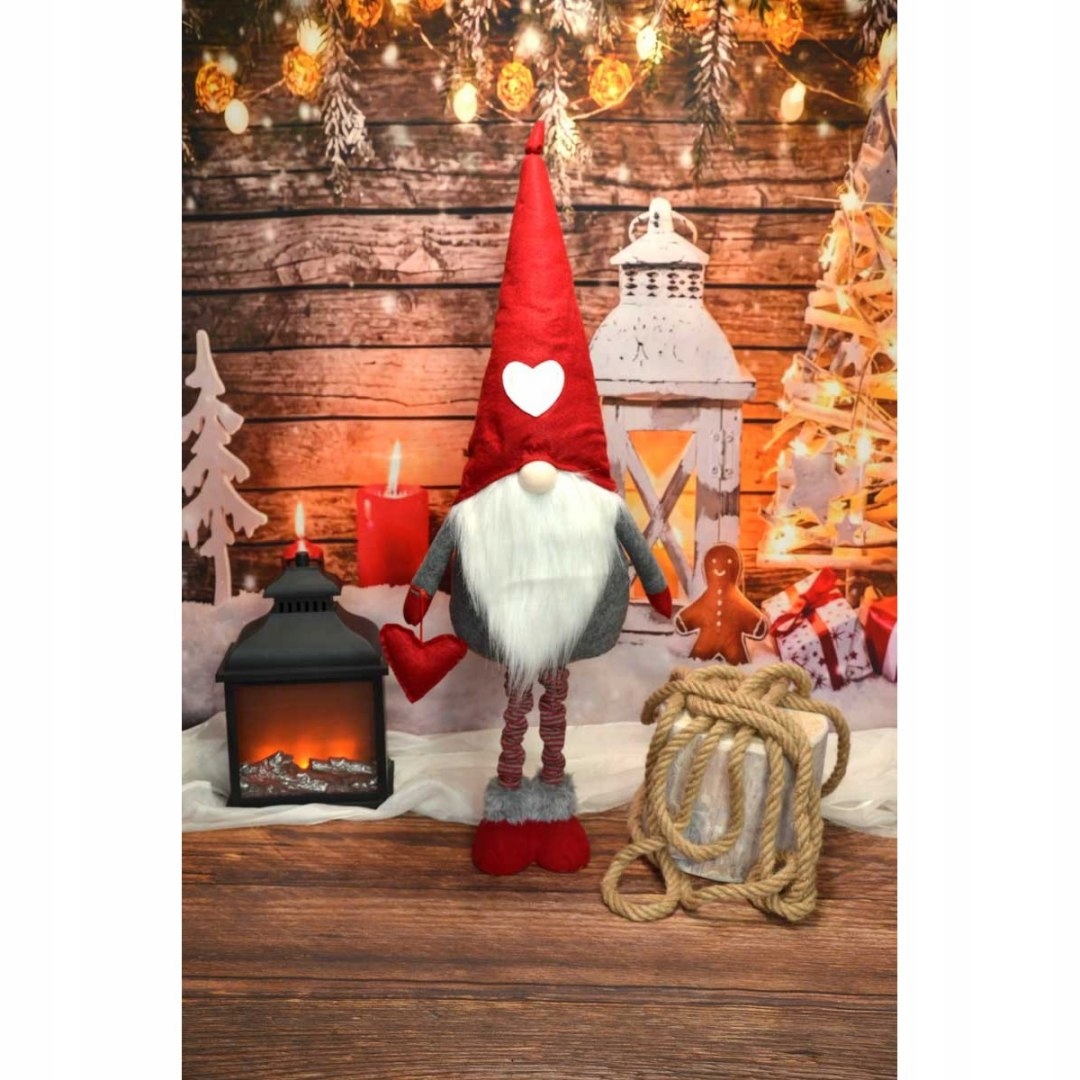 DUŻY SKRZAT MIKOŁAJ NA TELESKOPOWYCH NOGACH GNOM ŚWIĄTECZNY OZDOBA 128cm Marka Sasko