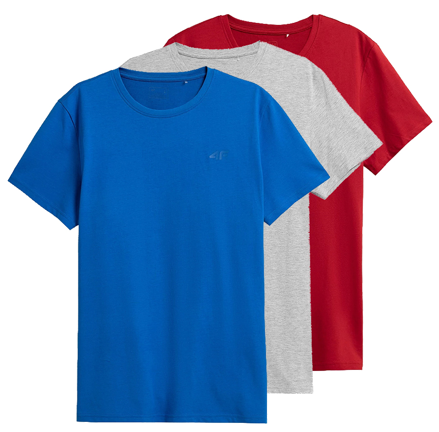 

4F Zestaw Koszulka Męska T-shirt 3 sztuki TSM352