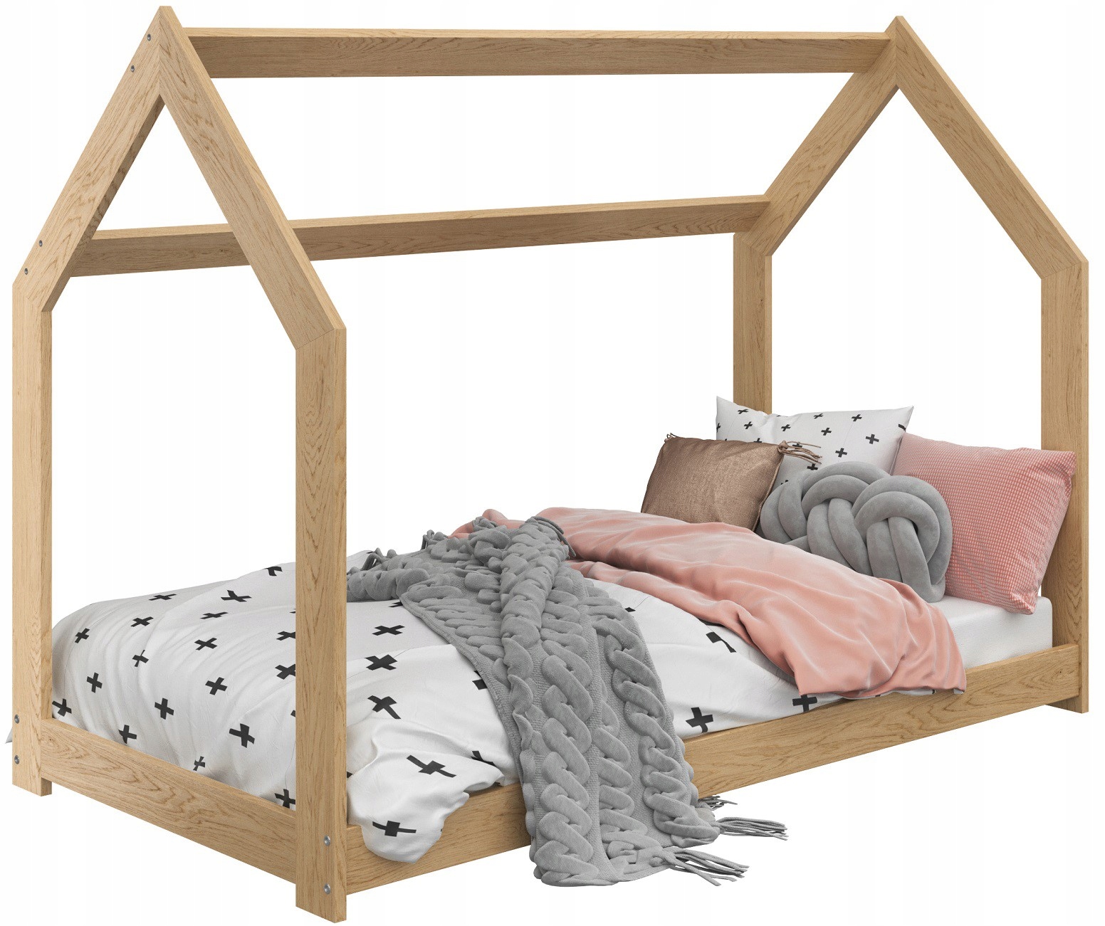

Łóżko Domek Dziecięce 160x80 Dla Dzieci Sosna D2