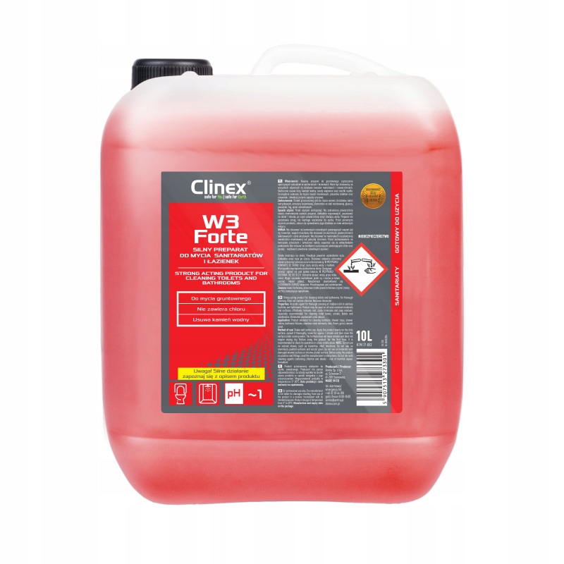 

Clinex W3 Forte 10L Silny odkamieniacz usuwa rdzę