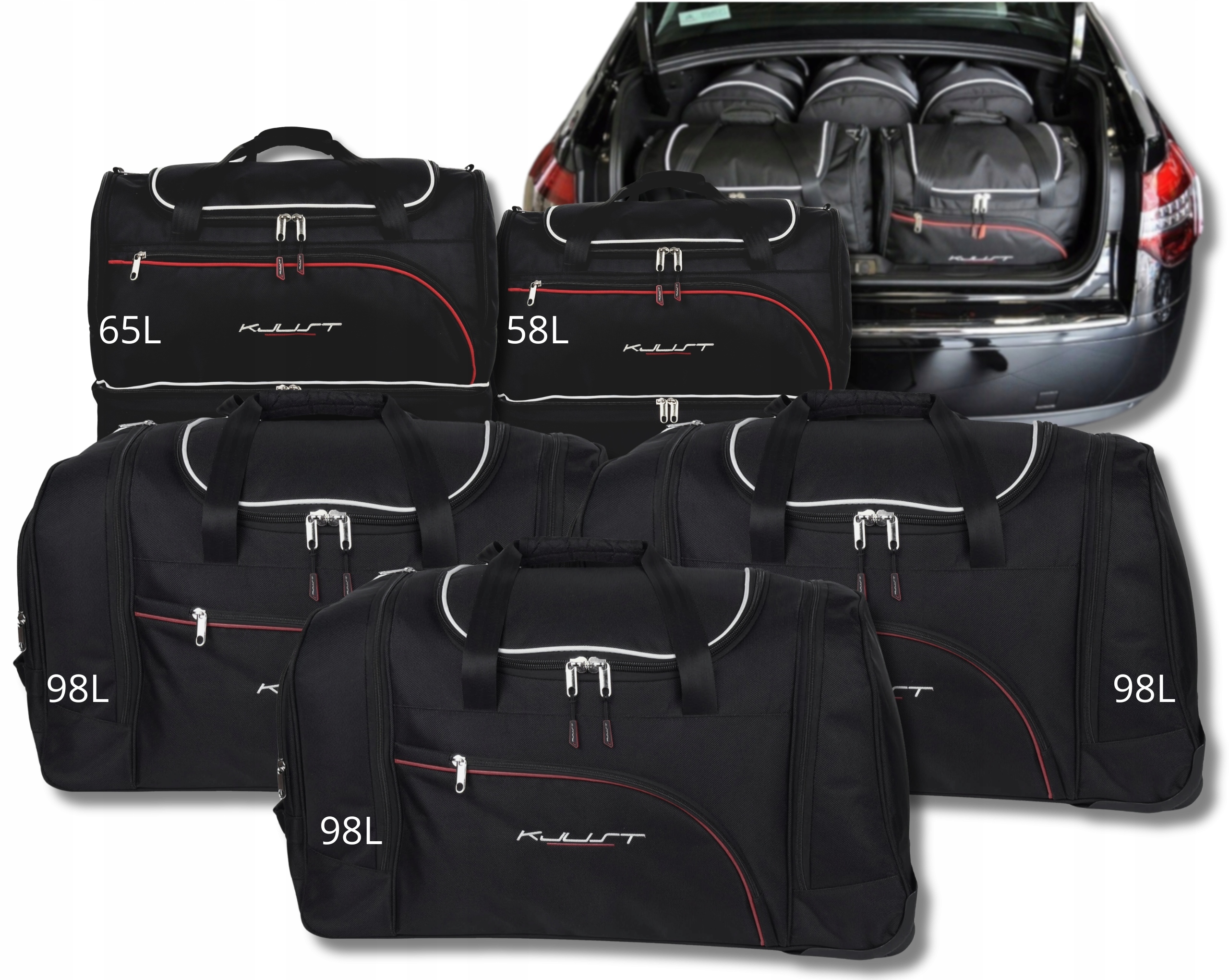 Sada tašiek Kjust do batožinového priestoru Citroen C5 Limousine 2007-2017 5 ks