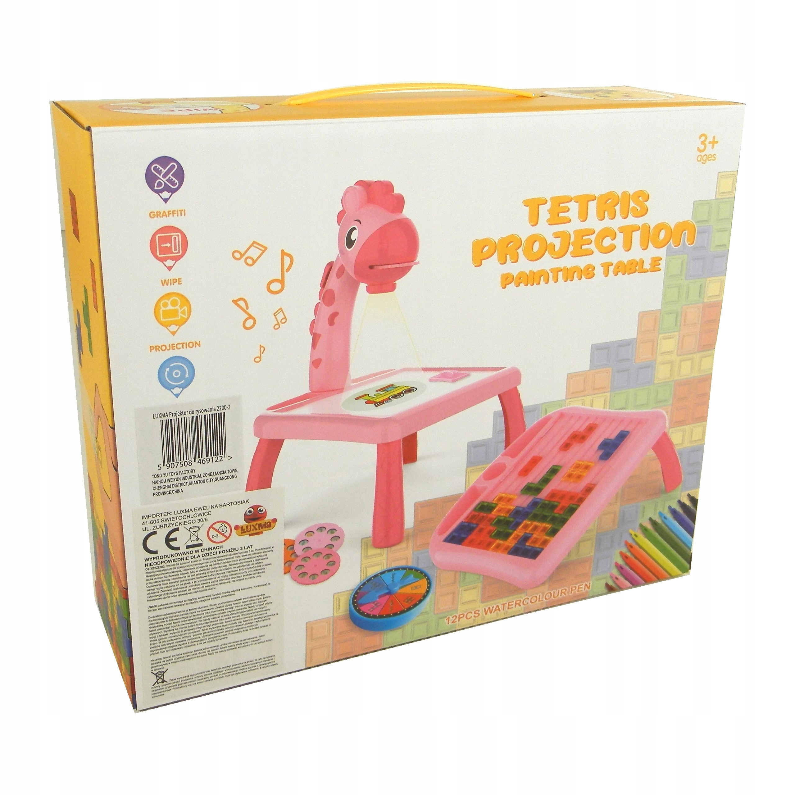 Projektor do rysowania stolik żyrafa tetris 200-2R Wysokość produktu 35 cm
