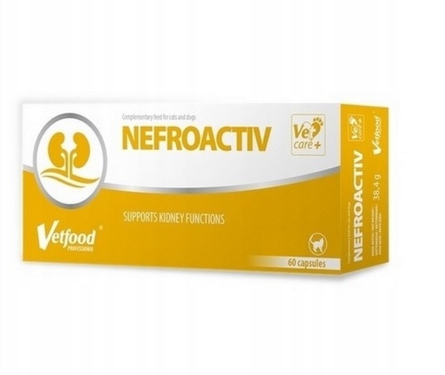 Vetfood Nefroactiv Suplement Zdrowe Nerki Kota 120 Kapsułek