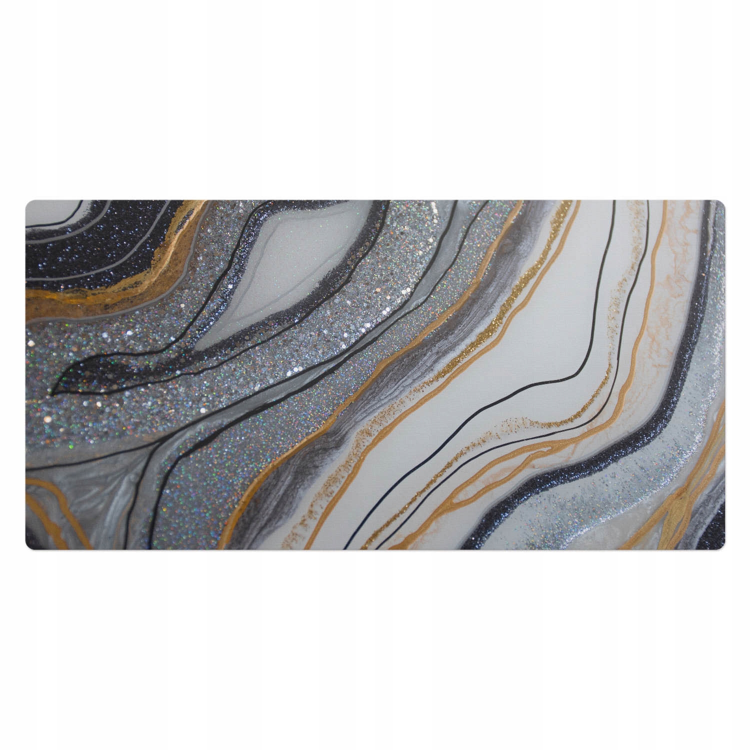 Univerzální ochranná podložka pod počítačové vybavení Mihotavé vlny 100 x 50 cm