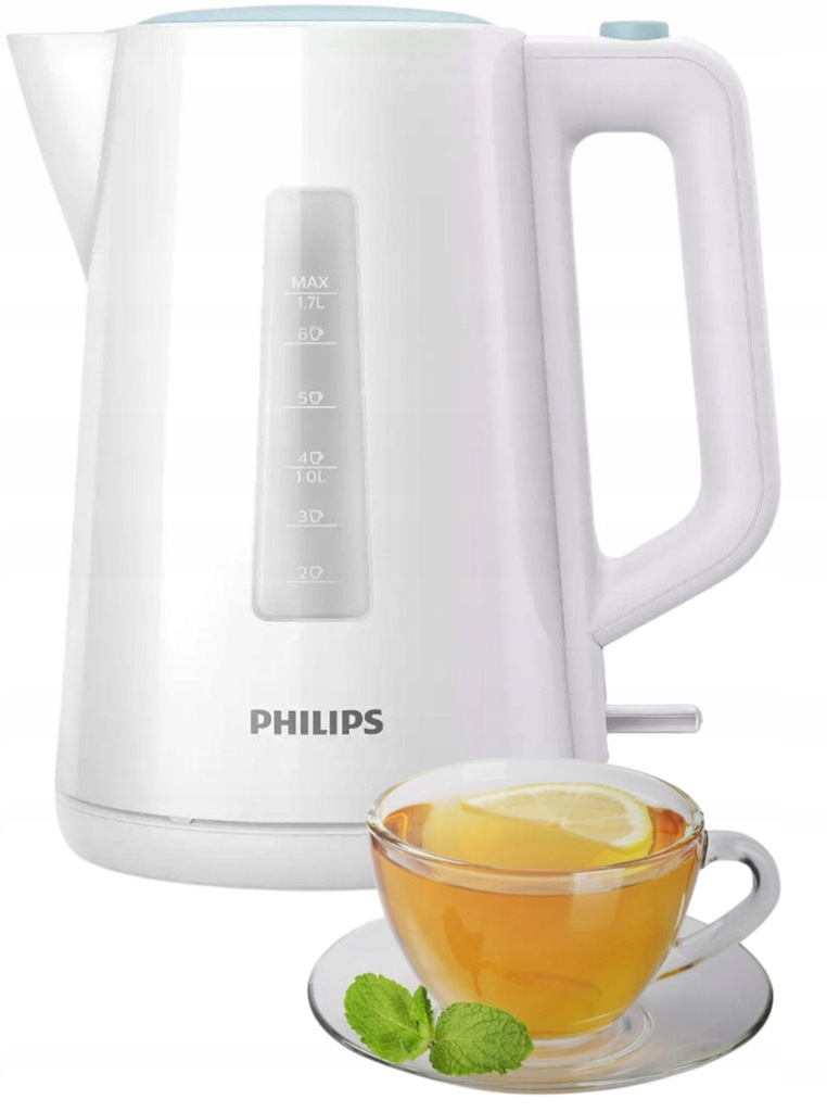 Czajnik Elektryczny Hd 9318/70 Biały Philips 2200W 1,7 l