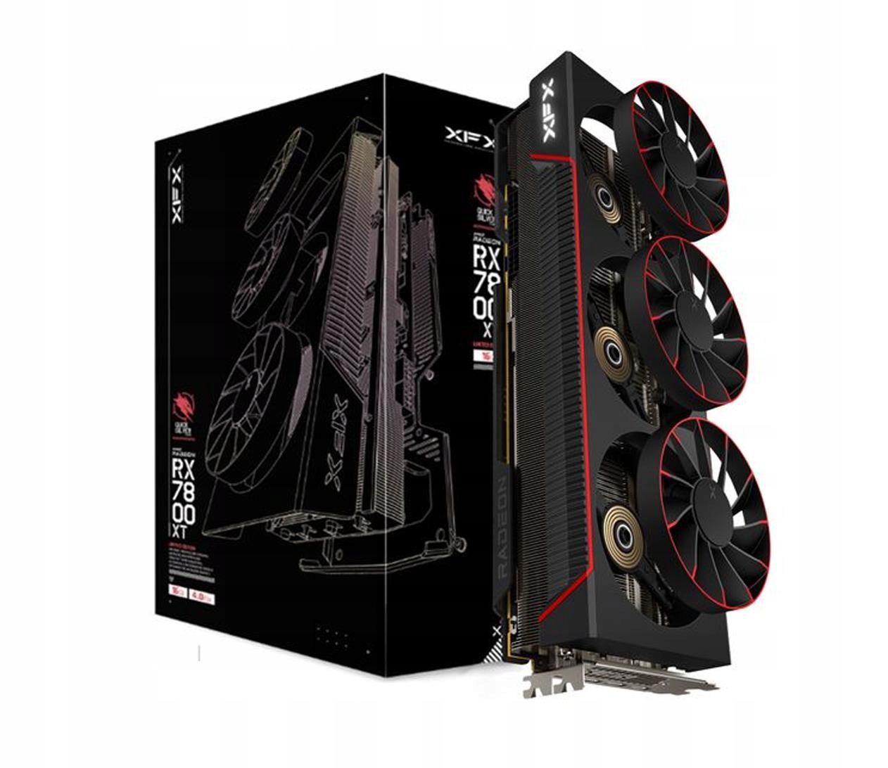 Xfx Radeon Rx 7800 Xt Quicksilver Magnetic Air Gaming 16GB GDDR6