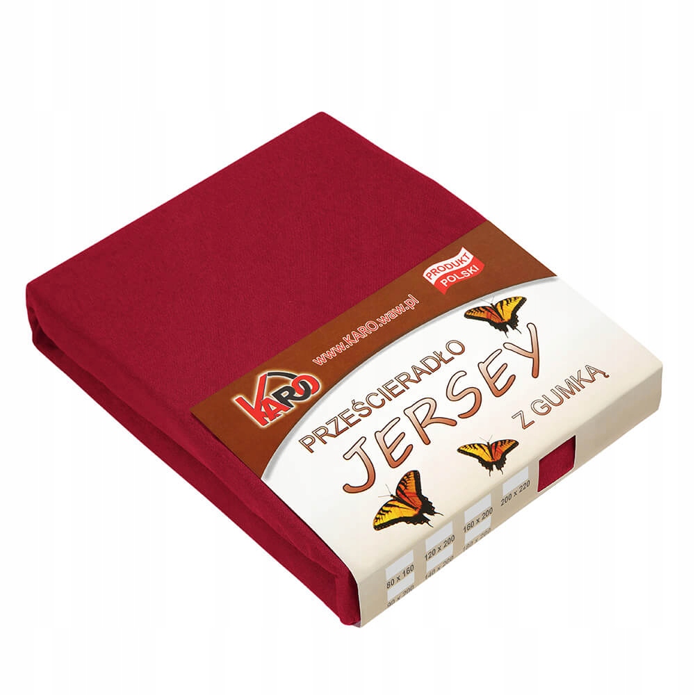 

Prześcieradło jersey z gumką 220x240 bordowe 026 g