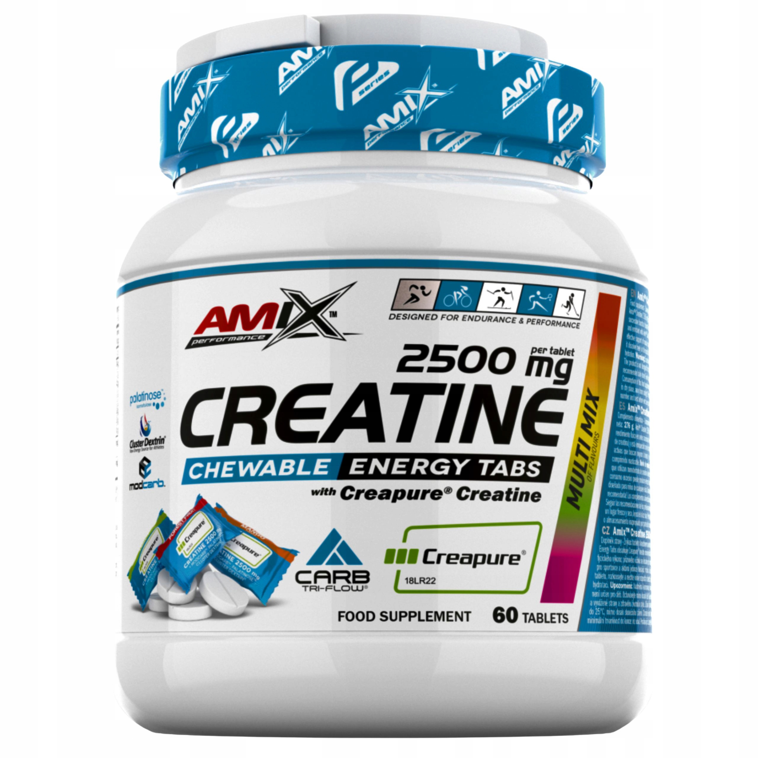 Kreatin Monohydrat Creapure Creatine Ovocné tablety na sání 60ks