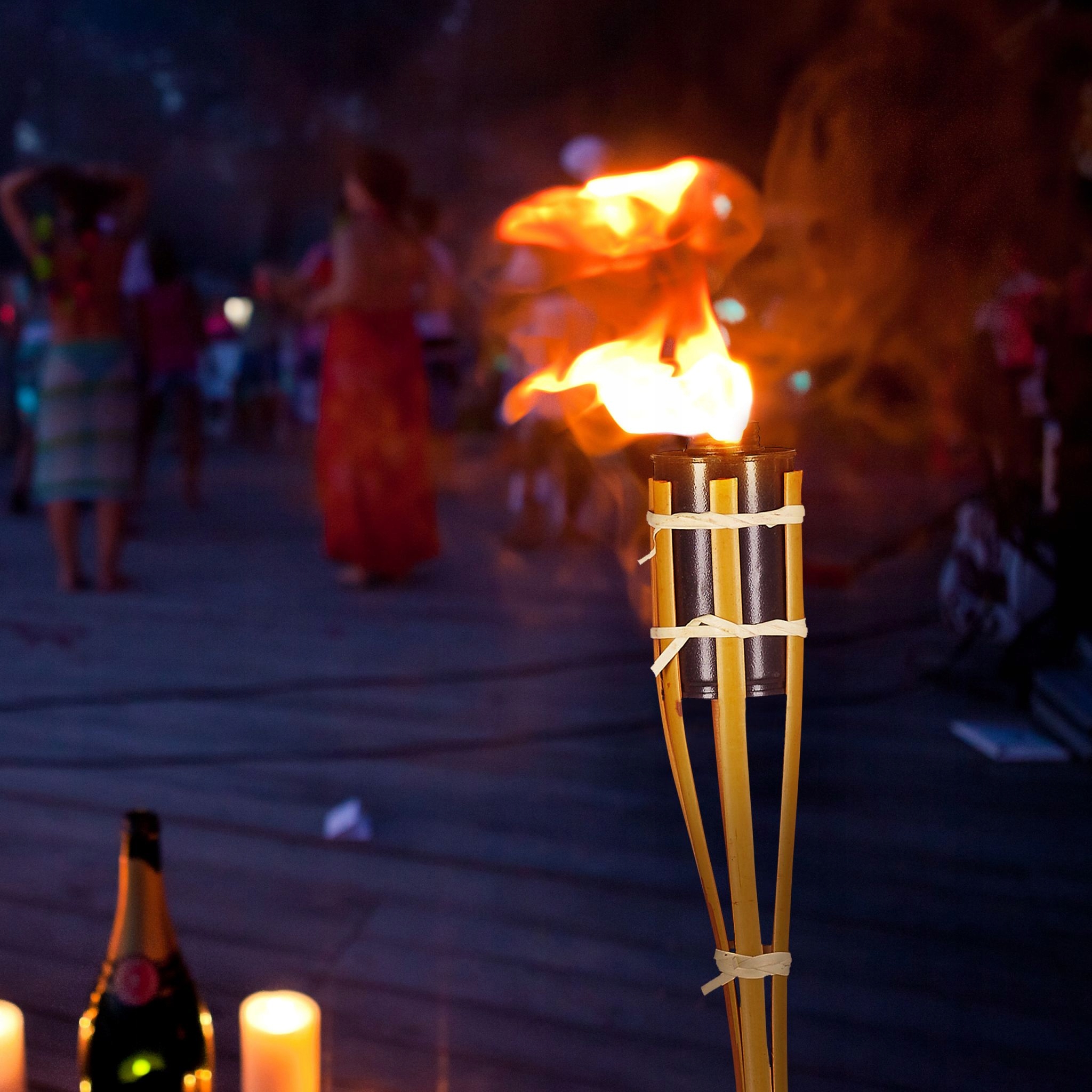 RELAXDAYS - POCHODNIA BAMBUSOWA 90CM ZESTAW 9SZT RÓŻNE KOLORY Rodzaj pochodnia bambusowa