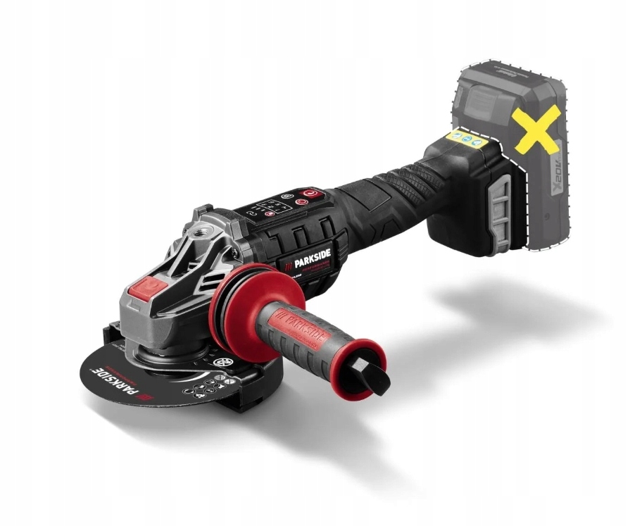 Akumulatorowa szlifierka kątowa 20 V, Parkside Performance Pwsap 20 Li F6