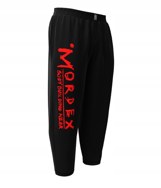 Spodnie dresowe Mordex czarne 04 M na siłownię
