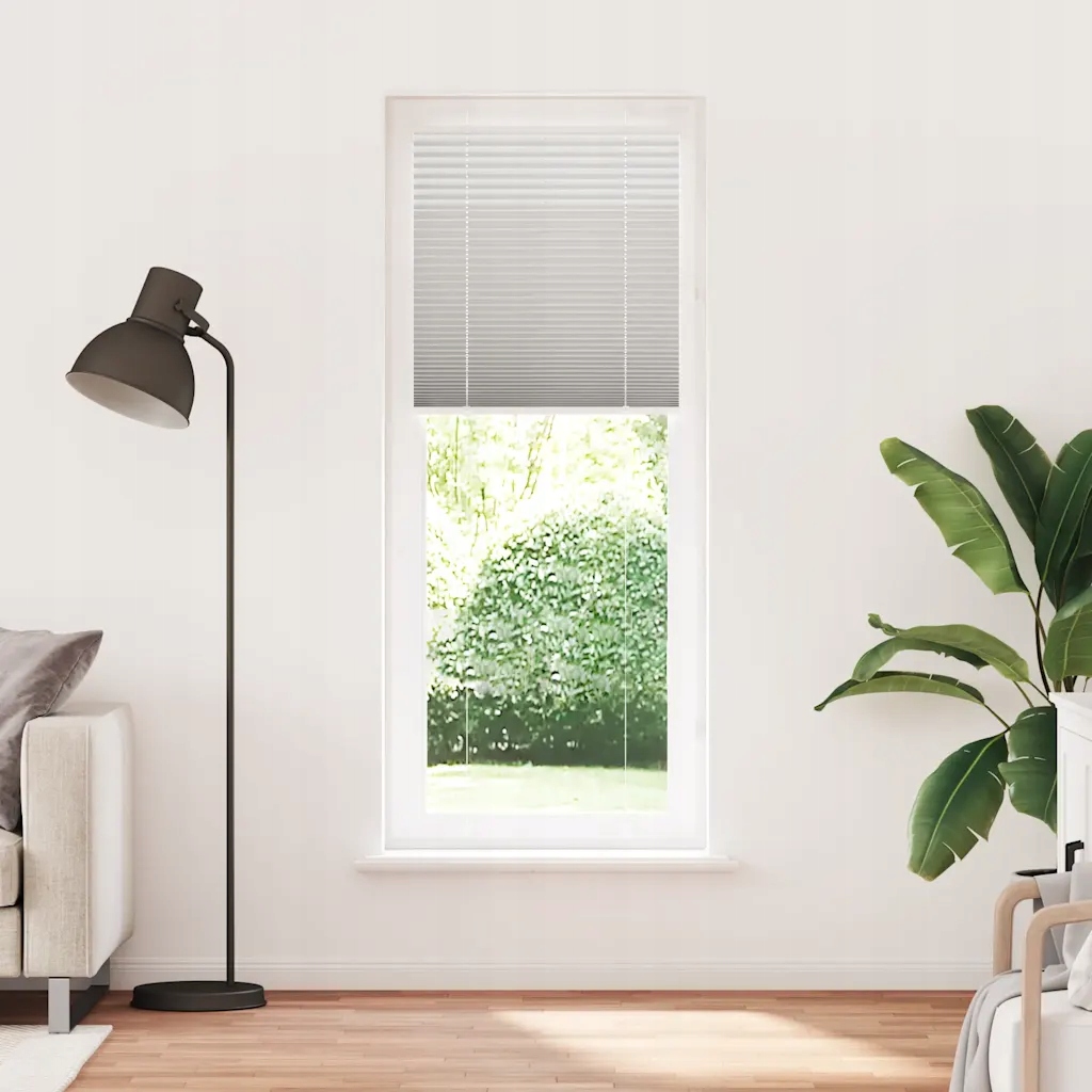 Plisovaná roleta světle šedá 70x200 cm Šířka látky 69,4 cm Šedá 4015358