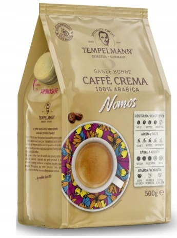 TEMPELMANN 500g NOMOS CREMA KAWA ZIARNISTA 100% ARABICA