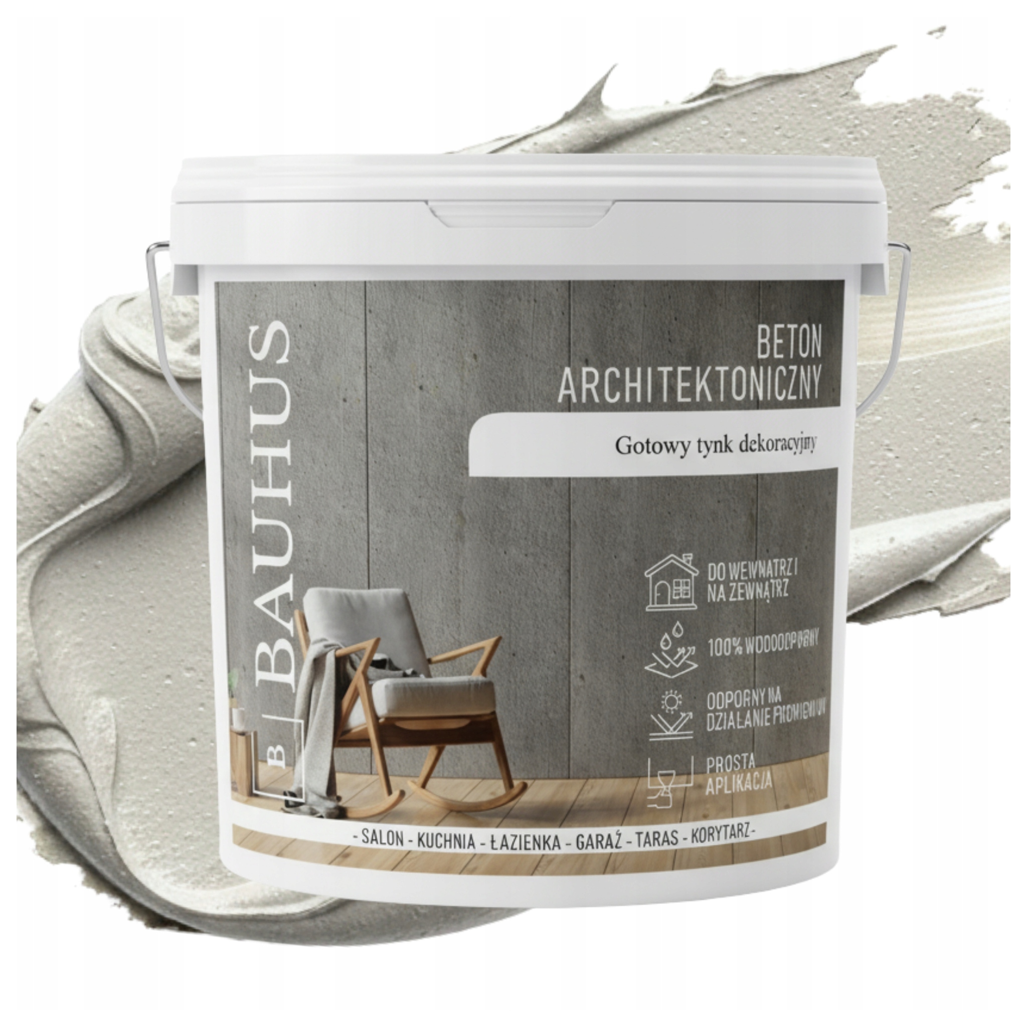 Architektonická dekorativní nástěnná omítka šedá 8 kg Až 8 m2