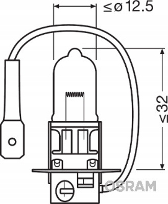 OSRAM ORIGINAL ŻARÓWKA H3 12V 55W PK22S Typ żarówki H3