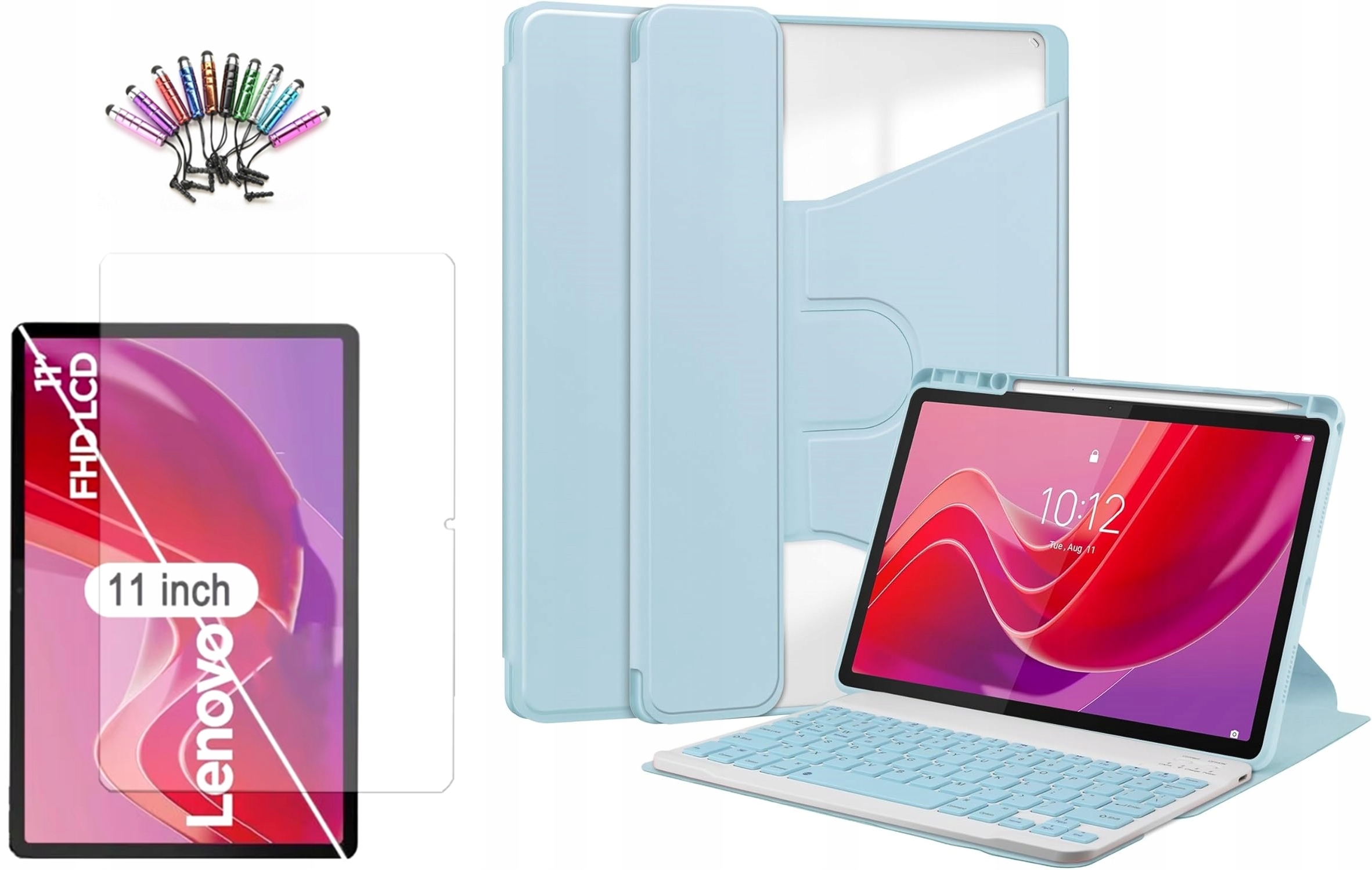 Etui z klawiatura Lenovo Idea Tab 11 2025 TB336FU TB336ZU Szkło Rysik