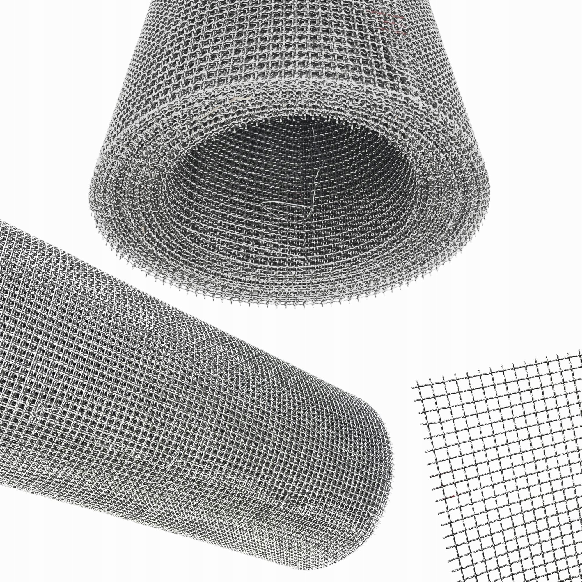 Siatka nierdzewana tkana drut 2mm, oczko 10 x 10mm, 20m x 1m