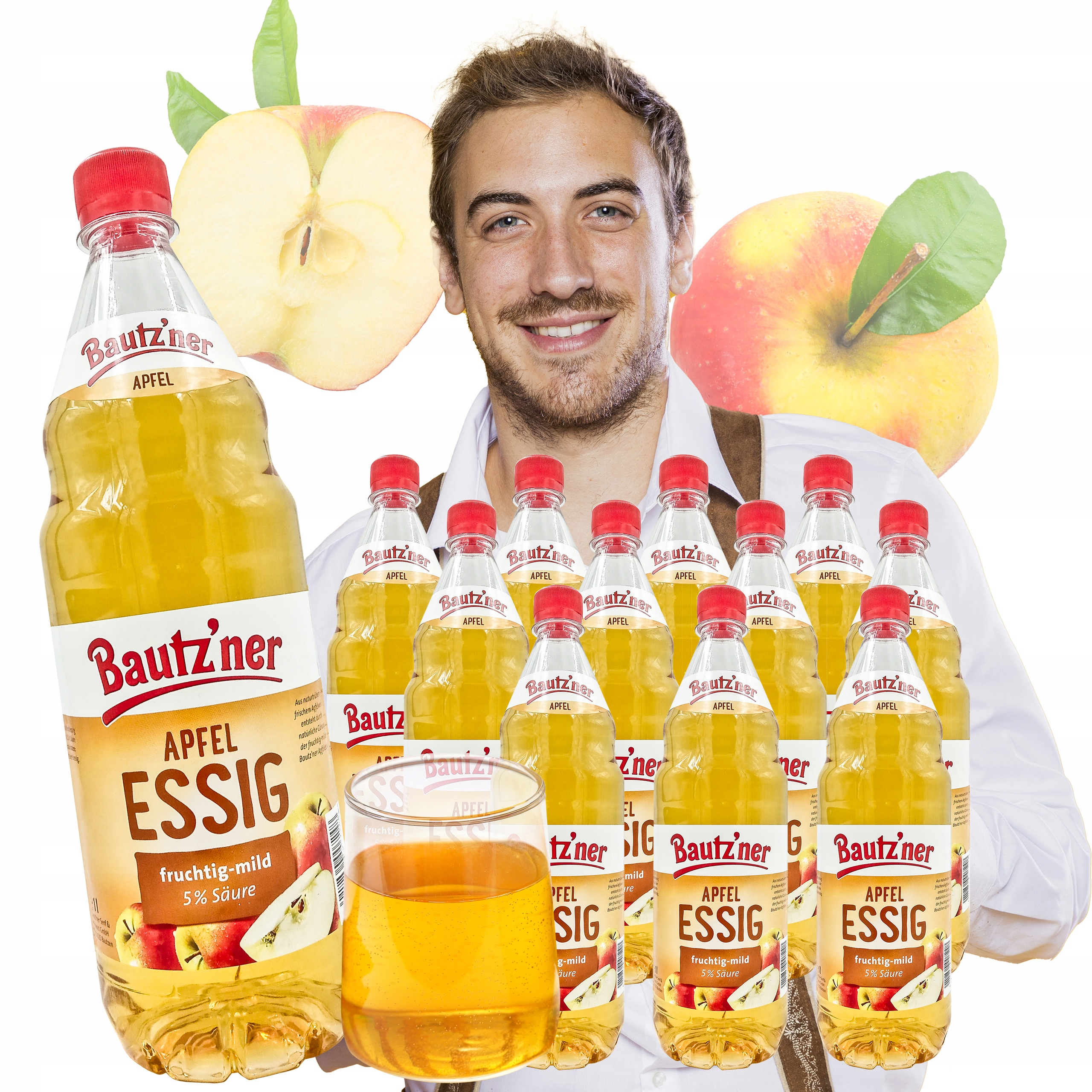 Jablečný Ocet Bautz'ner 12 X 1 L