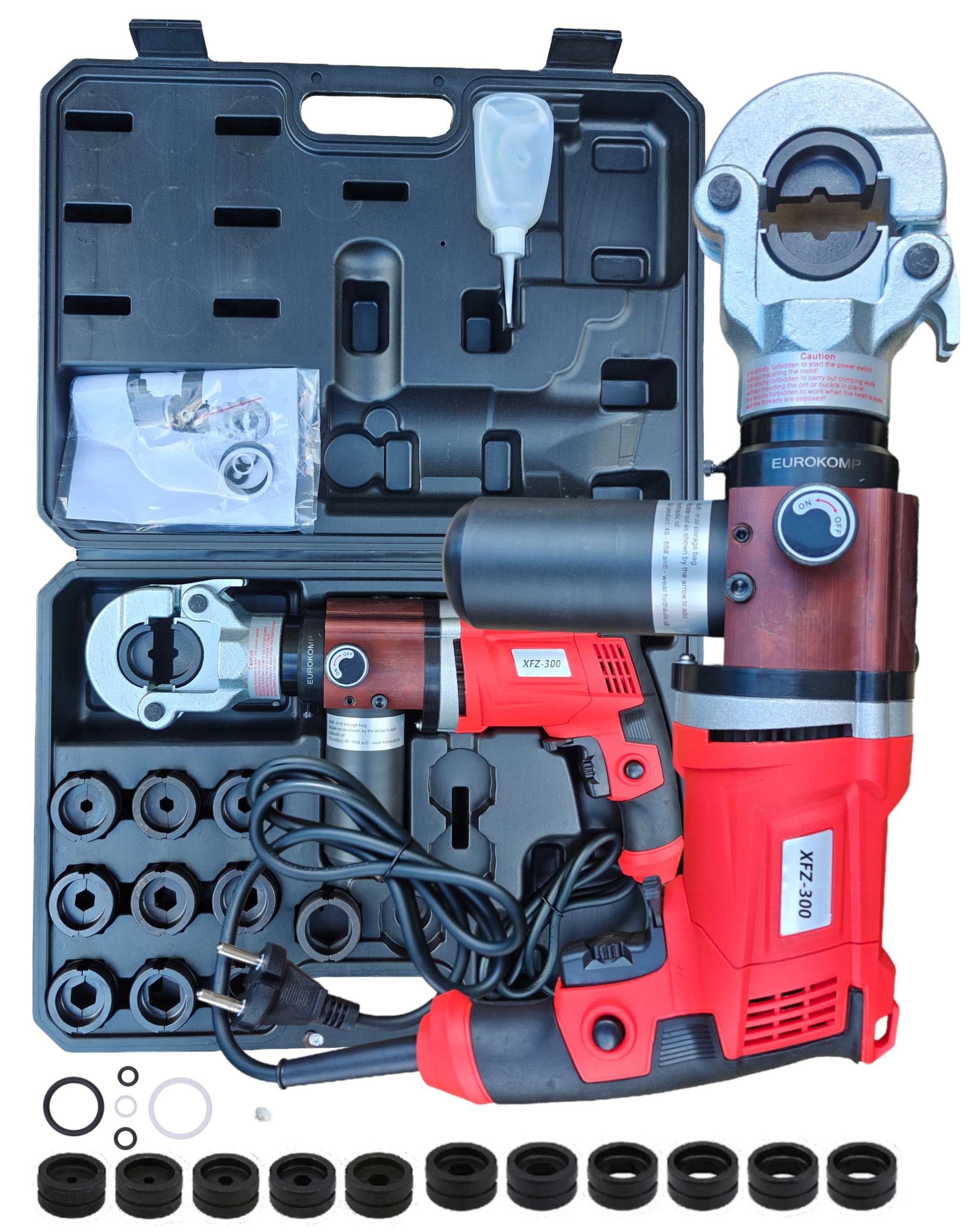 Hydraulická Lisovací Hlava Na Kabely A Vodiče 16-300mm Elektrická 7,5T