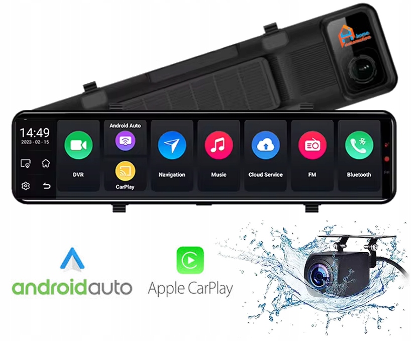HA303 Záznamník jazdy Navigácia Cúvacia kamera Android CarPlay Gps Sim