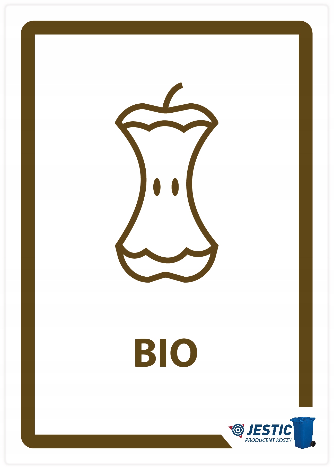 BIO - NAKLEJKA NA KOSZ SEGREGACJA ŚMIECI 30CM