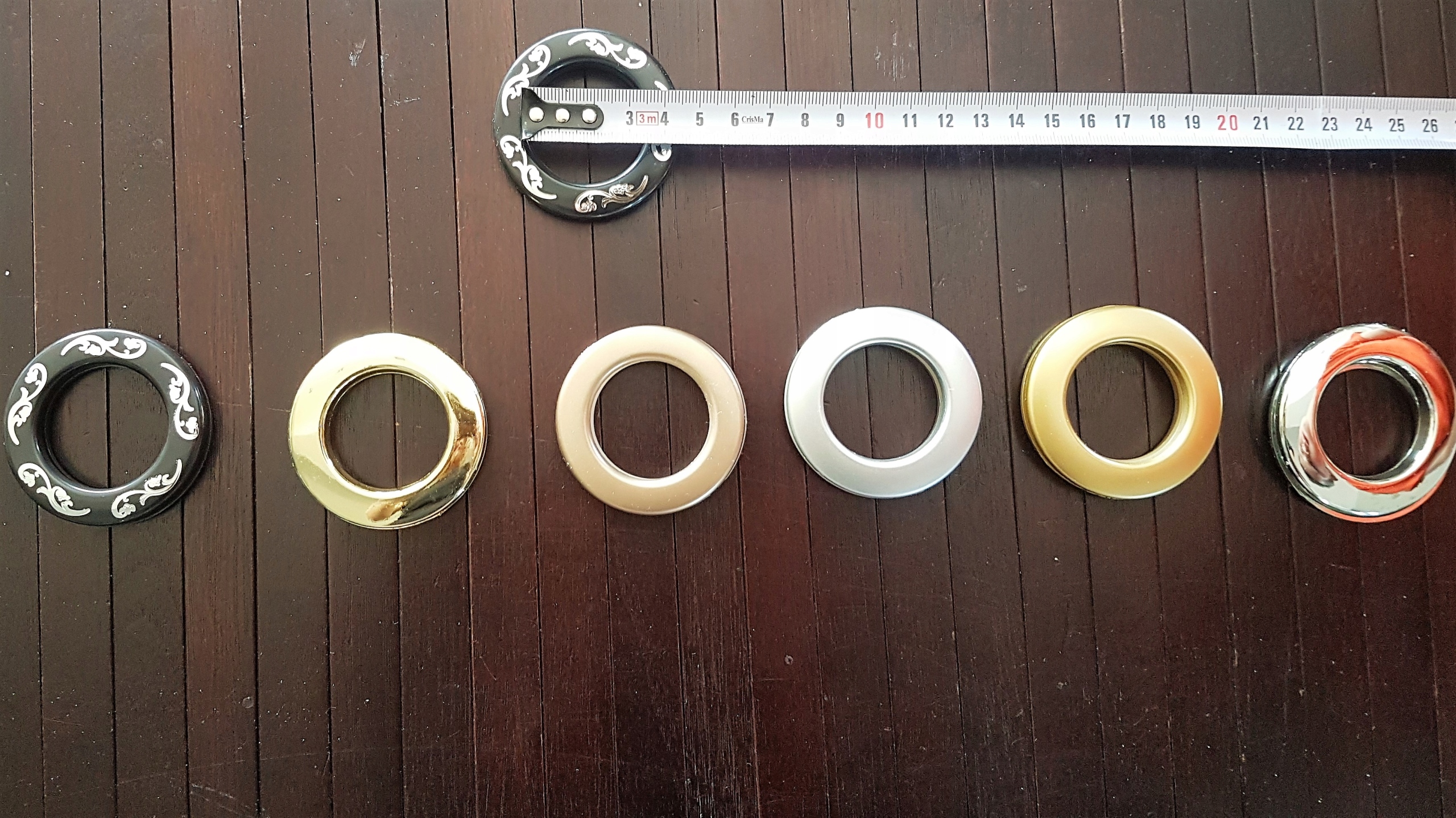 PRZELOTKI SREBRNE SZARE MAT DO FIRAN ZASŁON KOŁA Marka inna