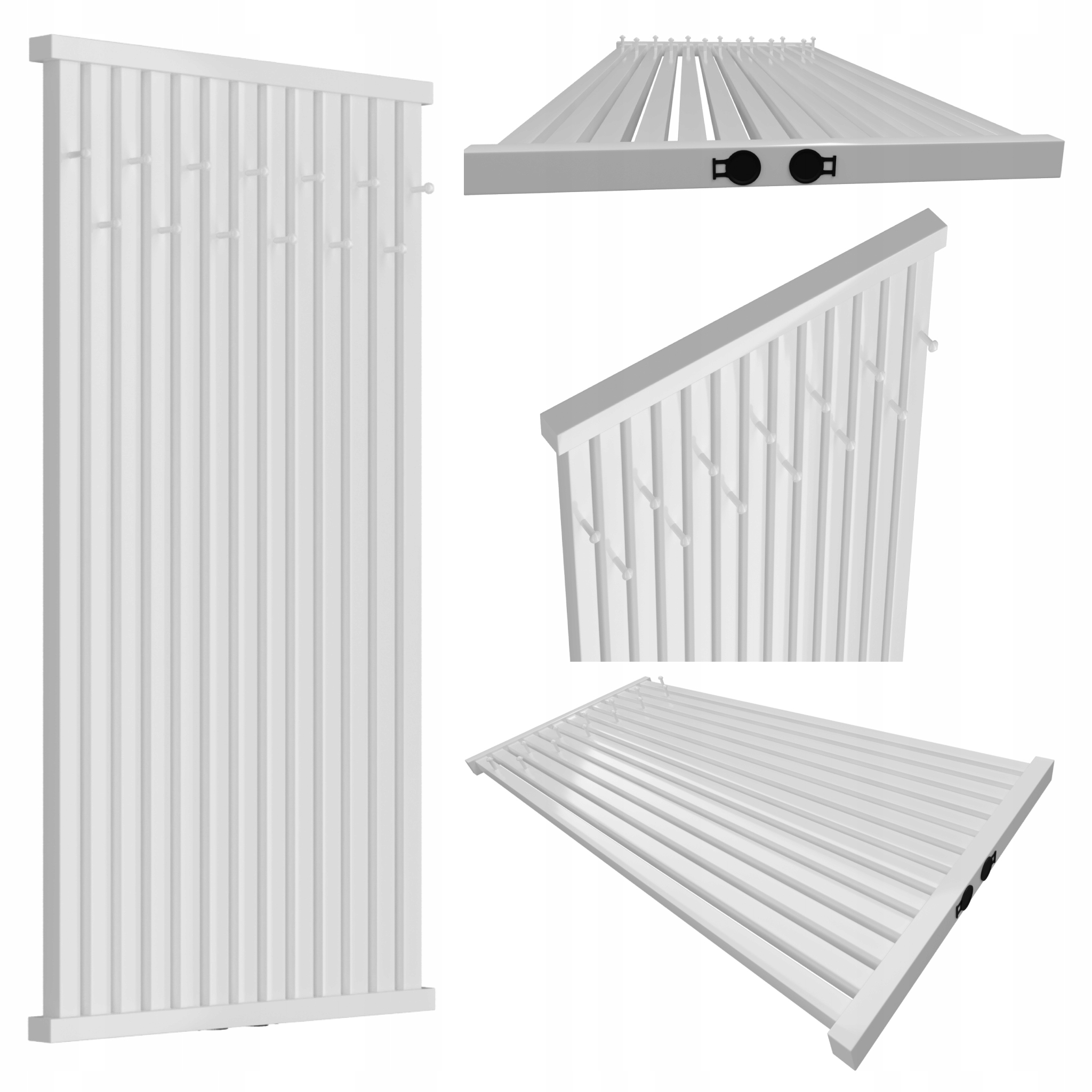 Dekorativní radiátor s věšáky Radiator Hook 140x61 Bílý