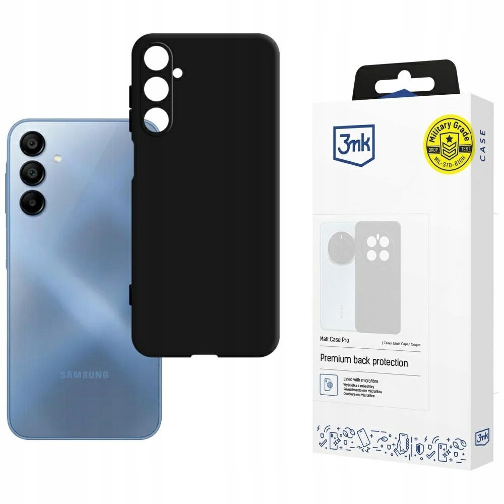 Etui 3mk Matt Case Pro na Samsung Galaxy A15 5G czarne matowe 3mk