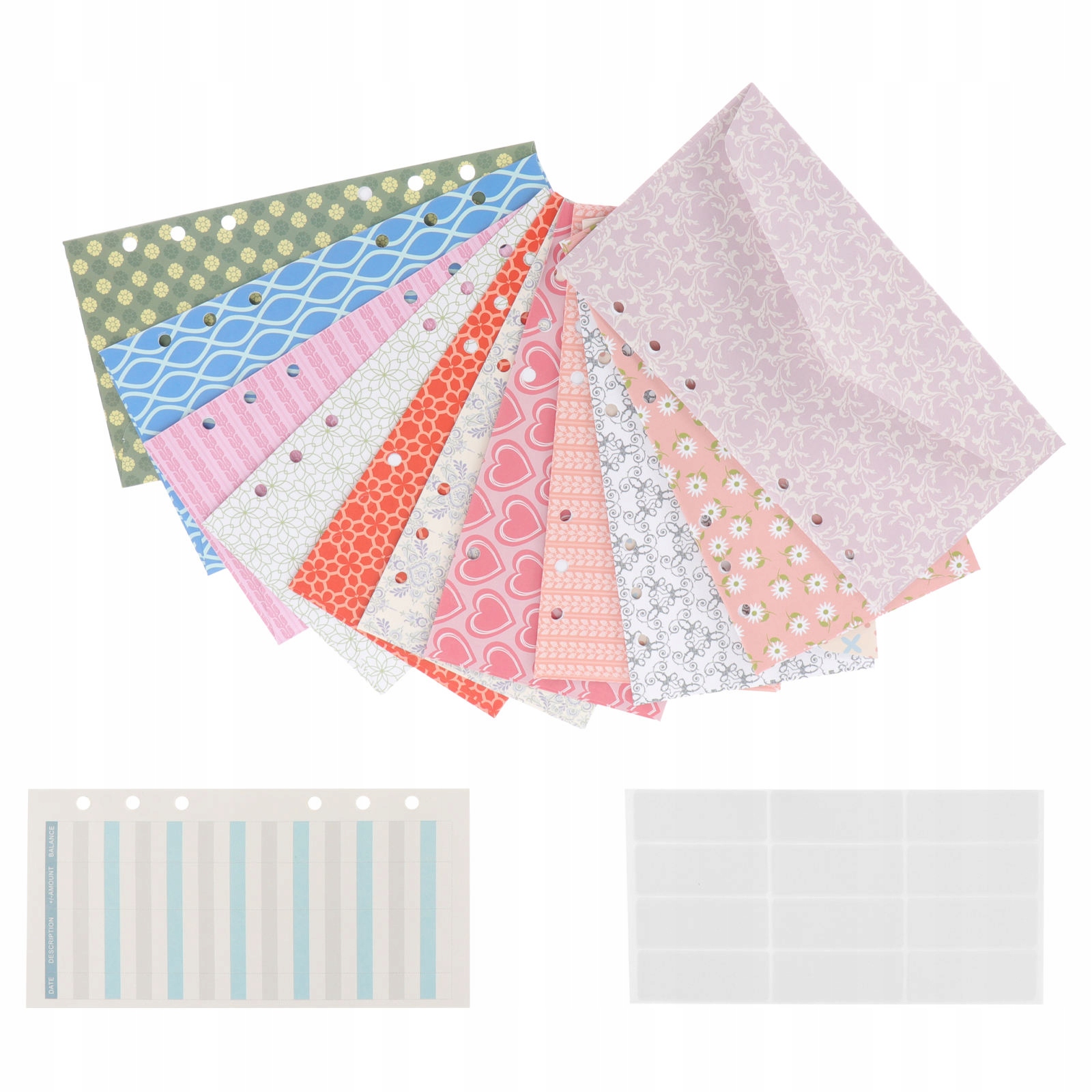 1ZEST ZESTAW KOPERT BUDŻETOWYCH PAPIEROWYCH, KOLOROWE DO ORGANIZACJI FINANSÓW