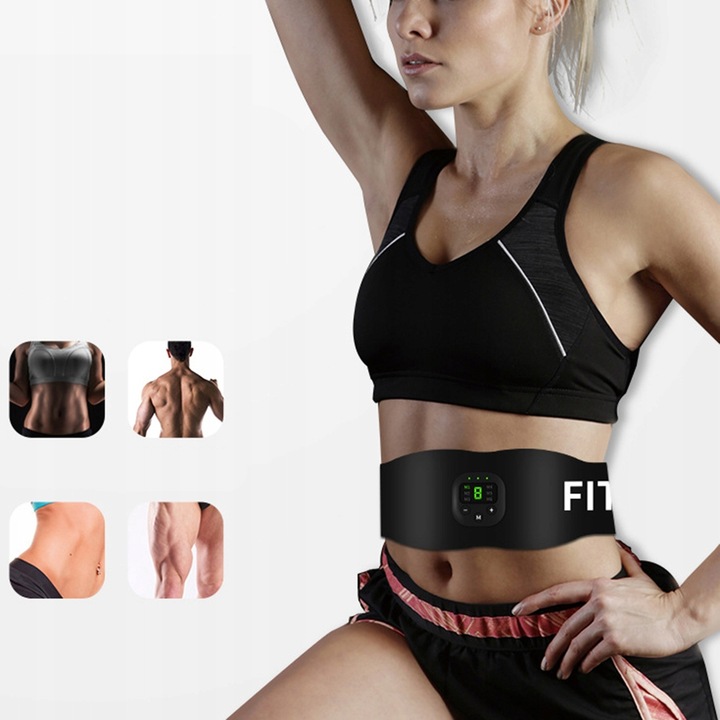 ELEKTROSTYMULATOR PAS MASAŻER WIBRUJĄCY ODCHUDZAJĄCY DO MIĘŚNI BRZUCHA 6W1 Model 1