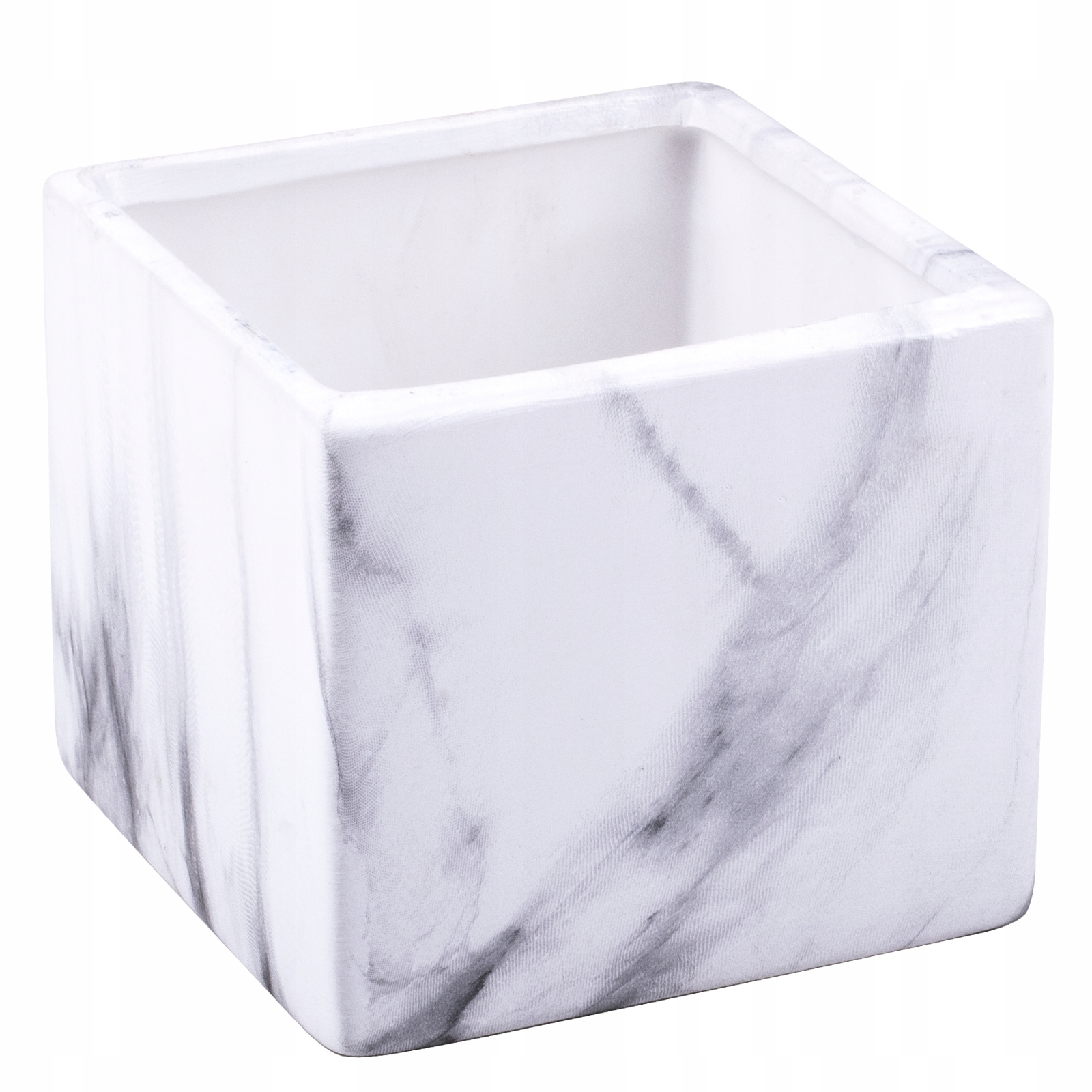 OSŁONKA NA KWIATEK DONICZKA CERAMICZNA MARMUROWA NOWOCZESNY STYL 13 CM