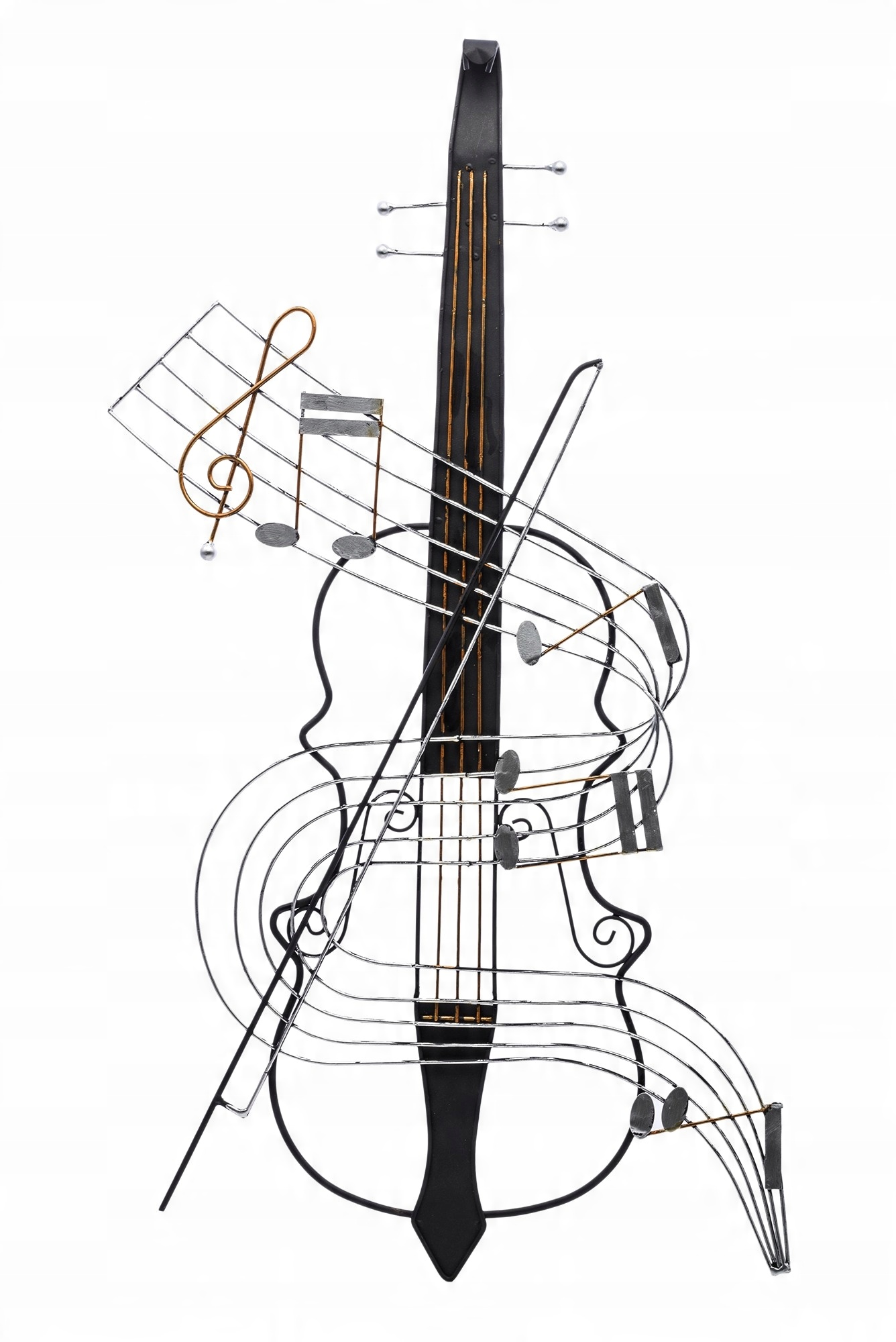 

Dekoracja ścienna metalowa skrzypce instrument