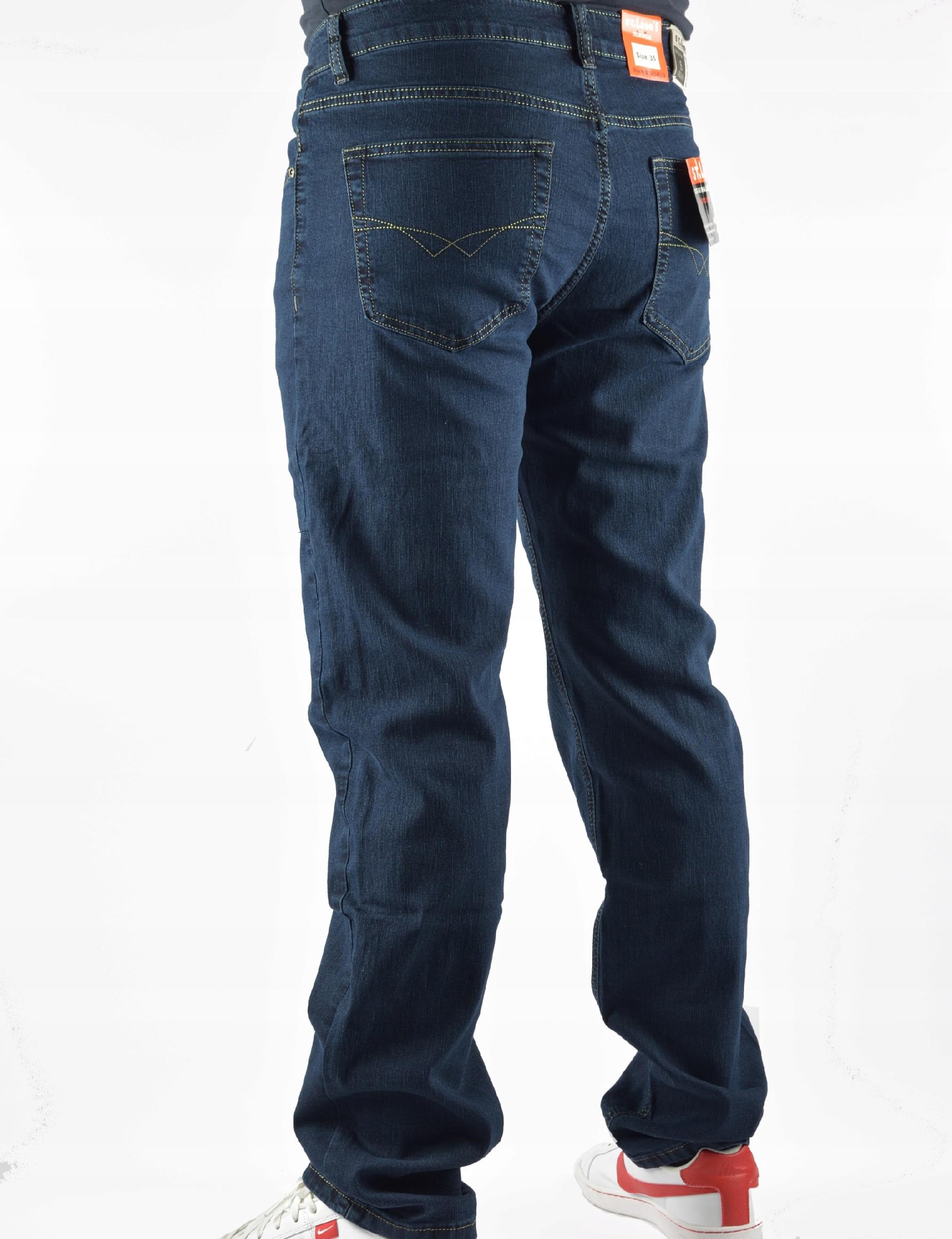 MESKIE JEANSY ST.LEON f SPODNIE GRANATOWE 35/30 Rozmiar 35/30