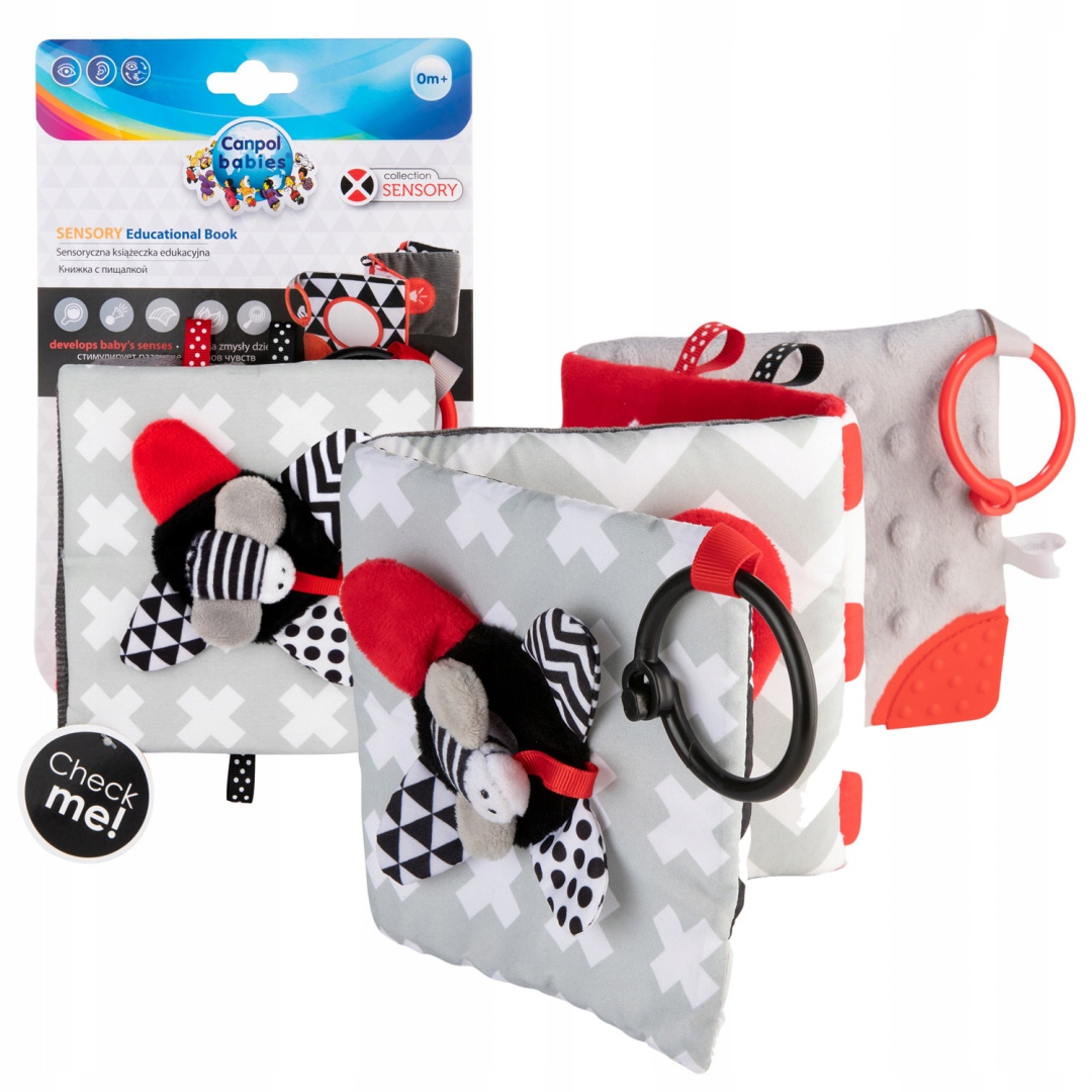 

Canpol Pluszowa książeczka sensoryczna Kontrastowa