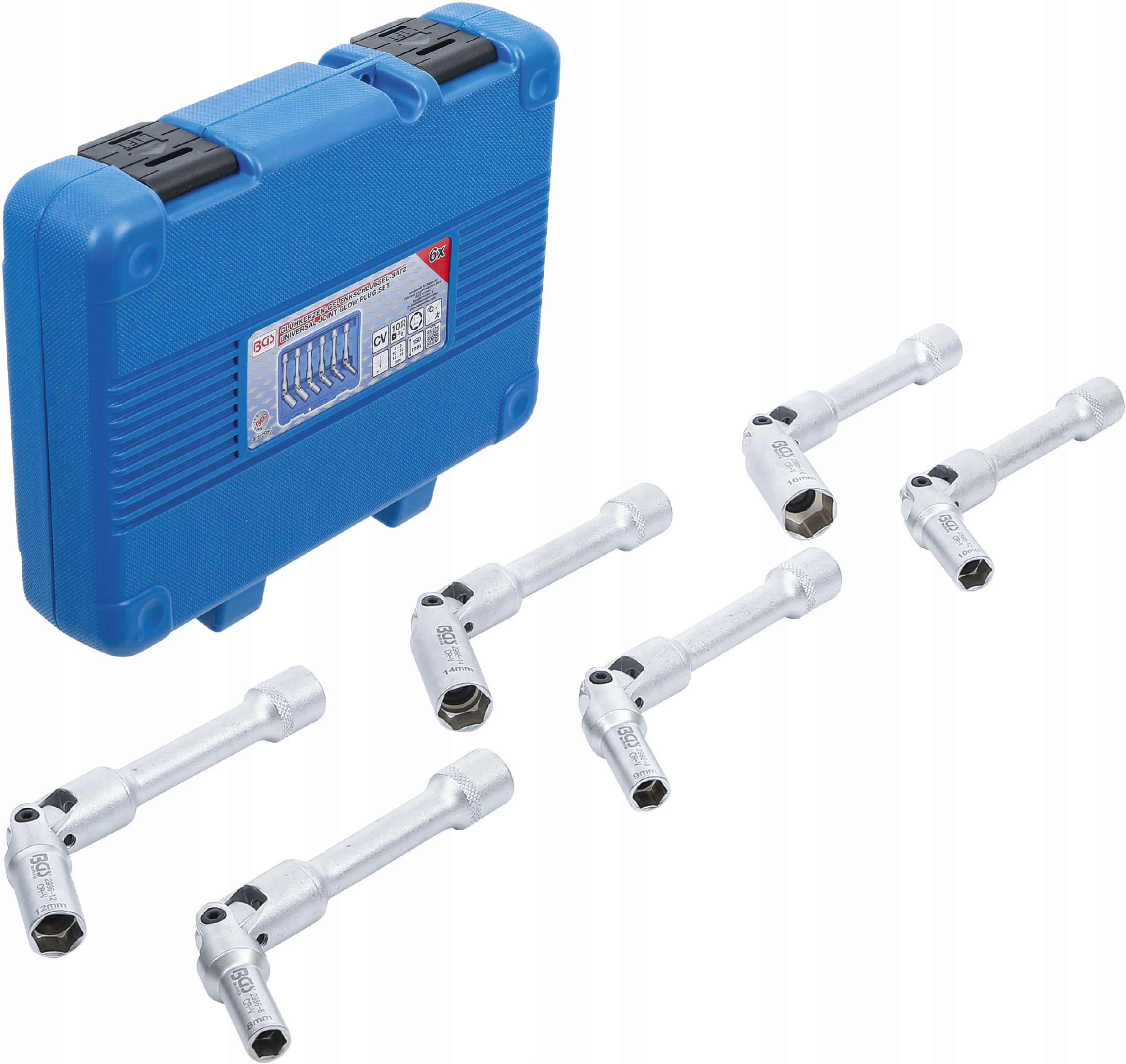 Bgs 2986, Univerzálna sada kĺbových šesťhranných kľúčov na žhaviace sviečky
