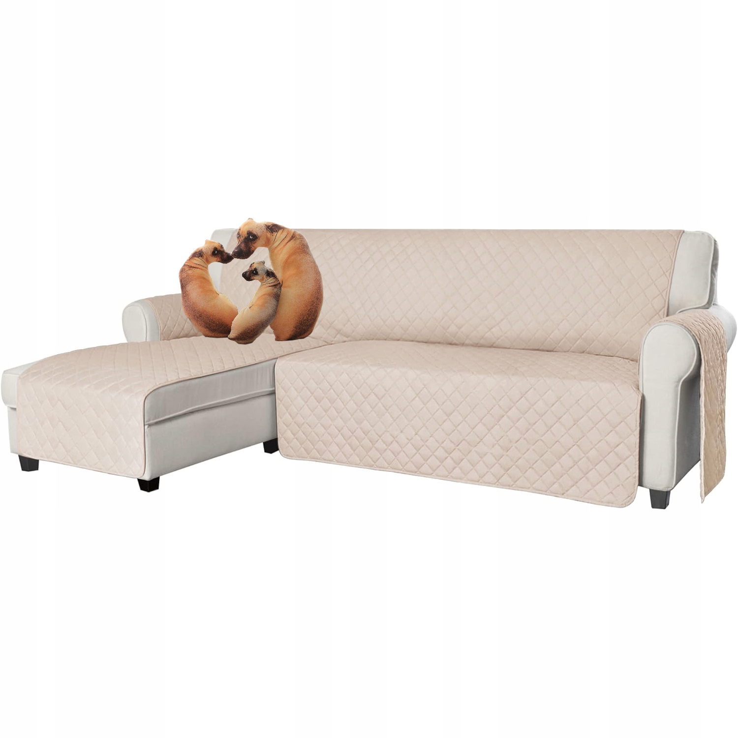 Pokrowiec Narzuta Ochraniacz na Kanapę narożną lewą 240 cm dla Psa i Kota