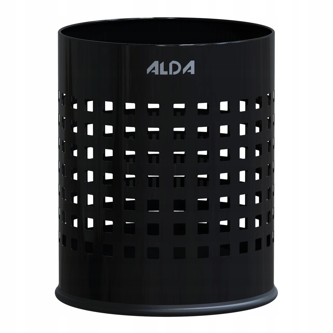 Levně Odpadkový koš Officer 7 l, děrovaný, lakovaná ocel, černá