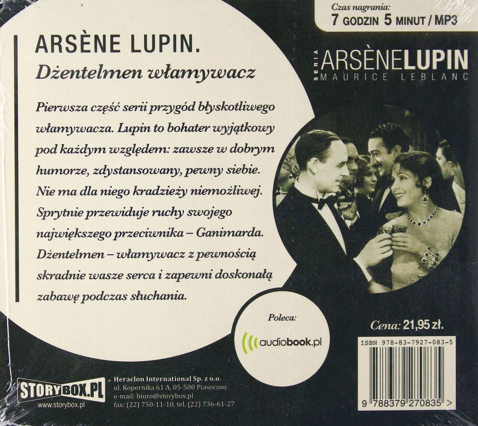 ARSENE LUPIN. DŻENTELMEN WŁAMYWACZ - MAURICE LEBLANC [AUDIOBOOK] [CD-MP3] Stan opakowania oryginalne