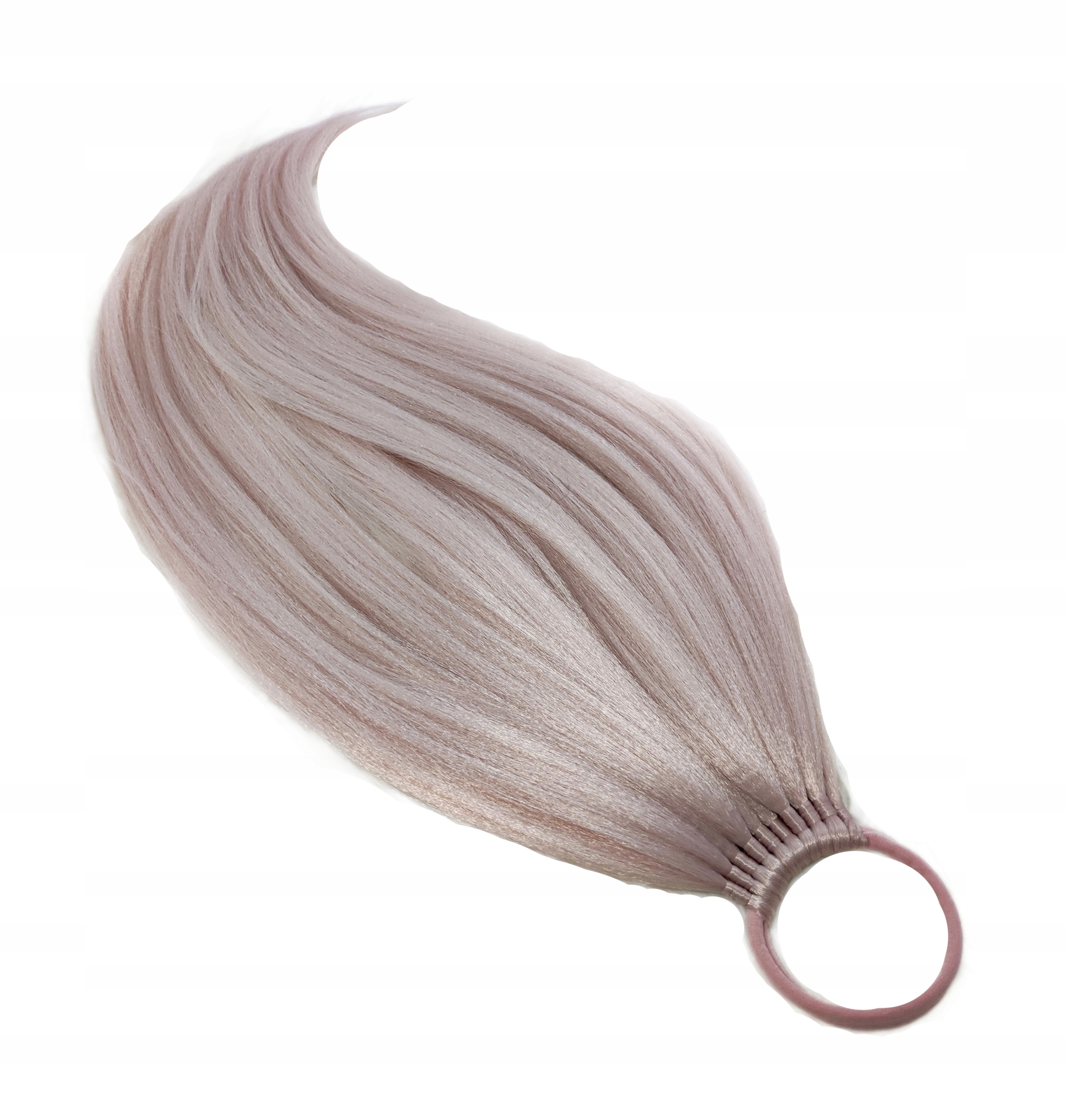 Připínací poník na gumičce, Příčesek, blond růžová, Růžová Blondýnka, 50 cm