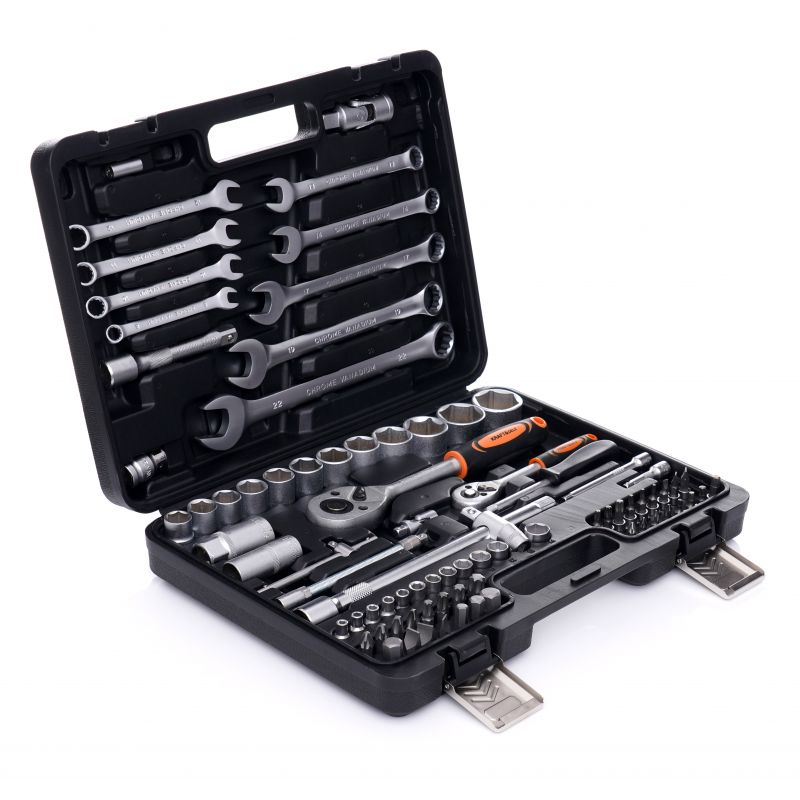 KRAFT&DELE ZESTAW NARZĘDZI KLUCZY NASADOWYCH I P-O WALIZKA 82 EL KD10832