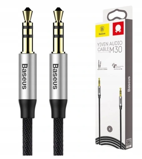 

Kabel przewód audio mini jack 3,5mm Aux Baseus 1m