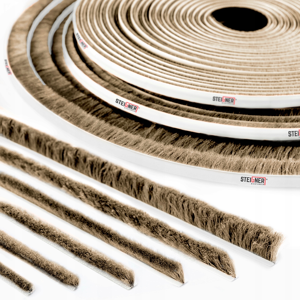 LISTWA DRZWIOWA USZCZELNIAJĄCA SZCZOTKOWA 8mm, 10m