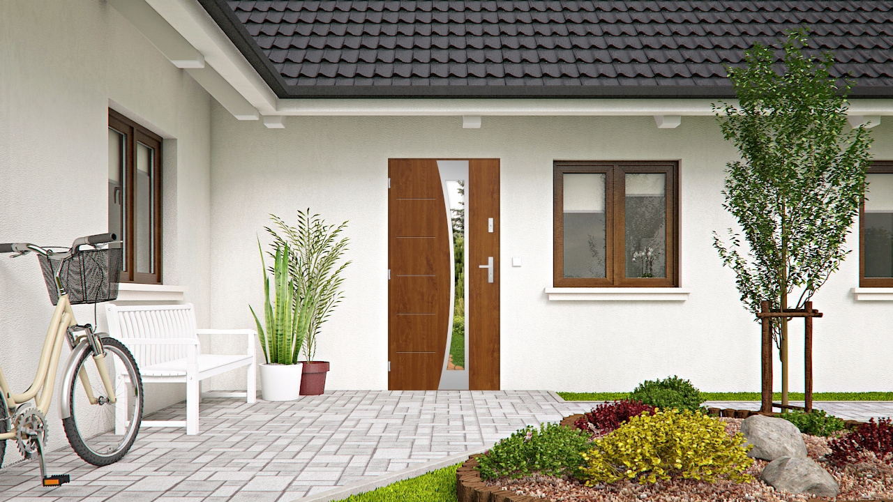 POLSKIE DRZWI ZEWNĘTRZNE INOX NPWIS 72MM 100CM Marka inna