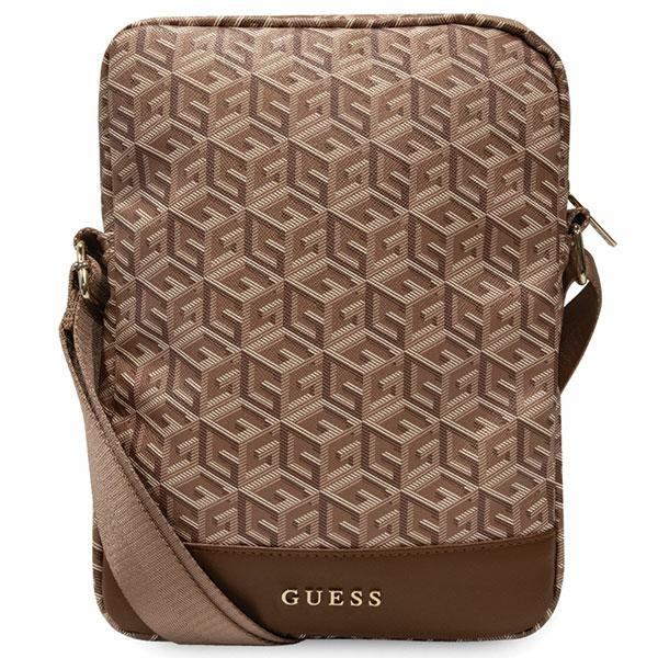 Guess Taška GUTB10HGCFSEW 10" hnědá/brown GCube Stripe Tablet Bag