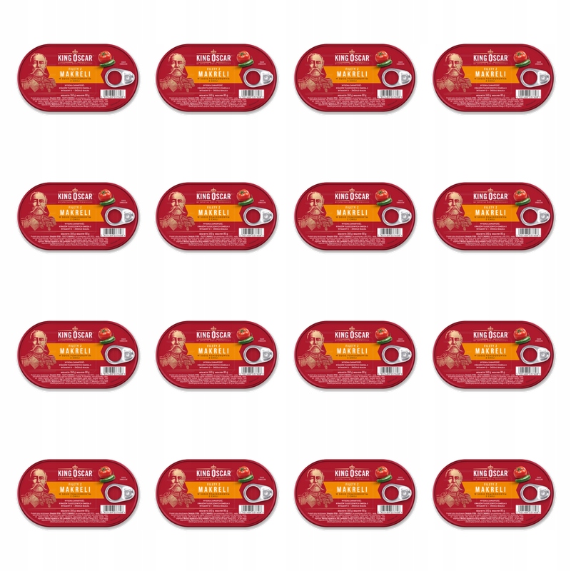 Filety z makreli w sosie pomidorowym z chili 160g King Oscar X16