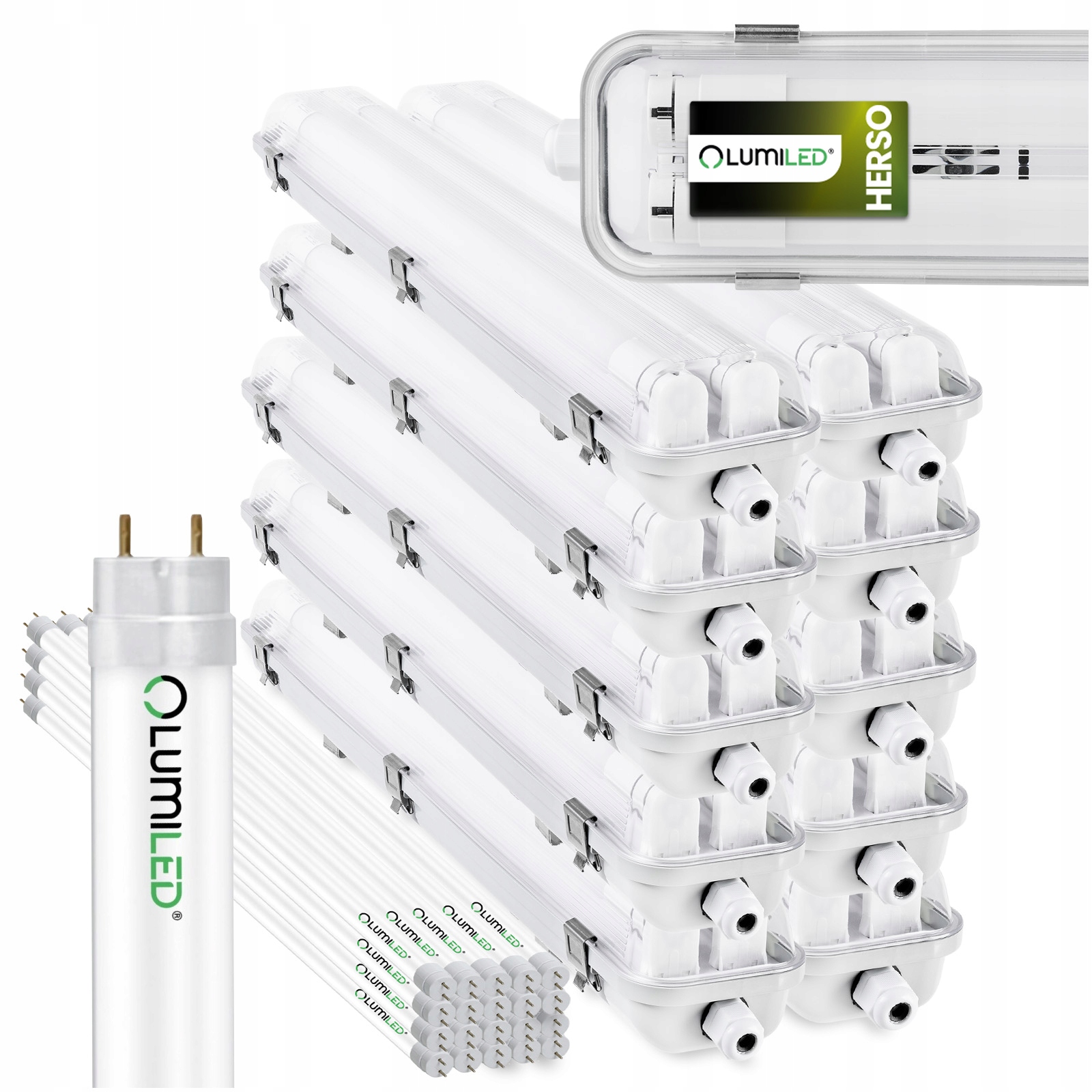 10 x Hermetická lampa 60 cm T8 na garáž 20 x Led žiarivka Tuba 9 W