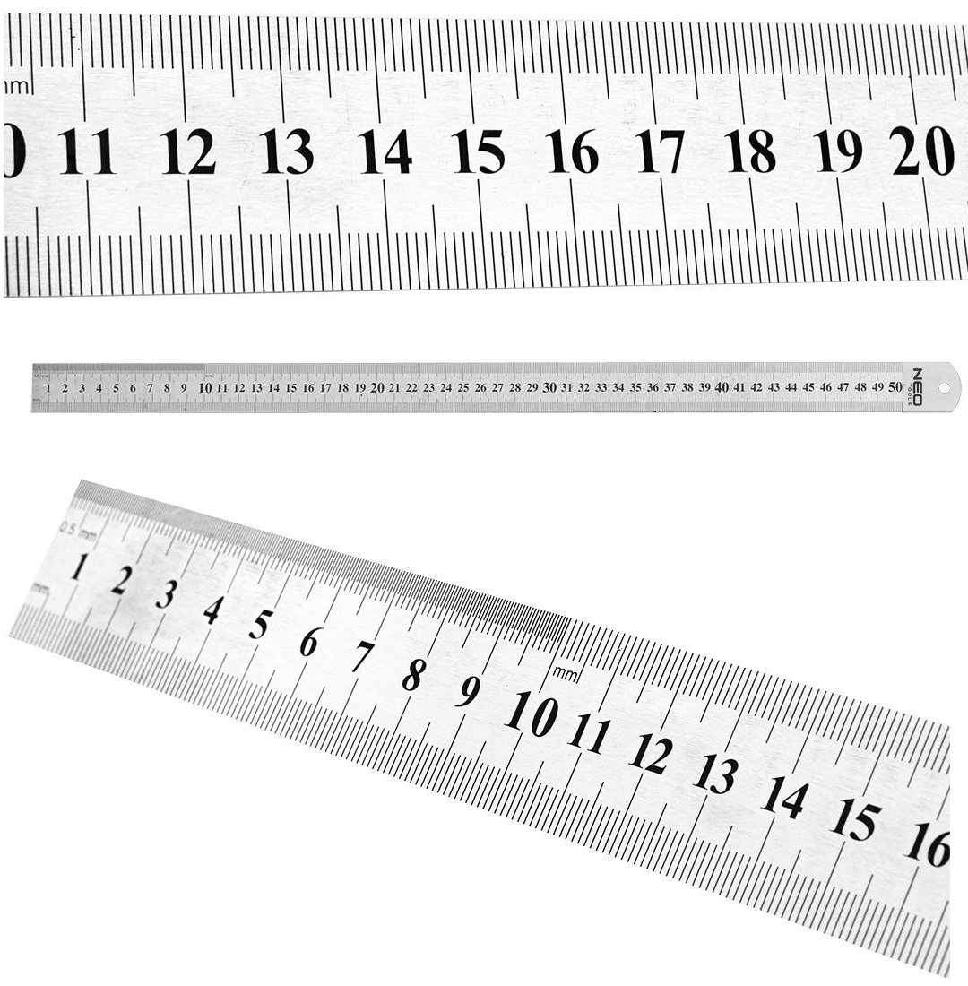 Przymiar liniowy linijka 50 cm stal nierdzewna NEO