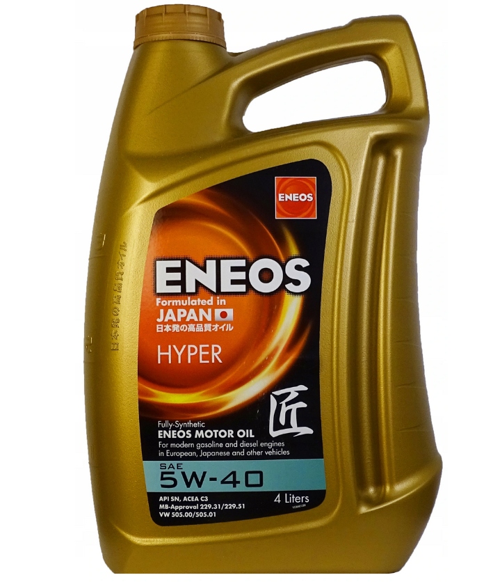 

Olej Eneos 5W40 Premium Hyper 4L