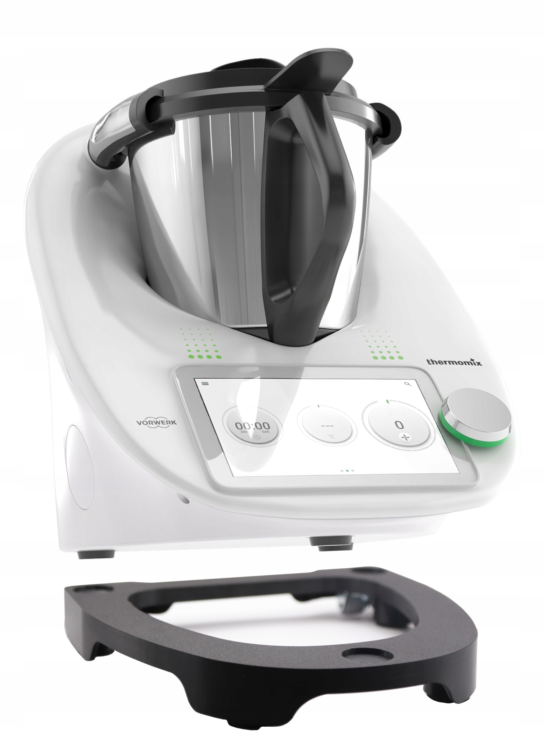 Podstawka deska Thermomix TM6 tacka z kółkami pod Termomiks TM6 TM5 Czarna